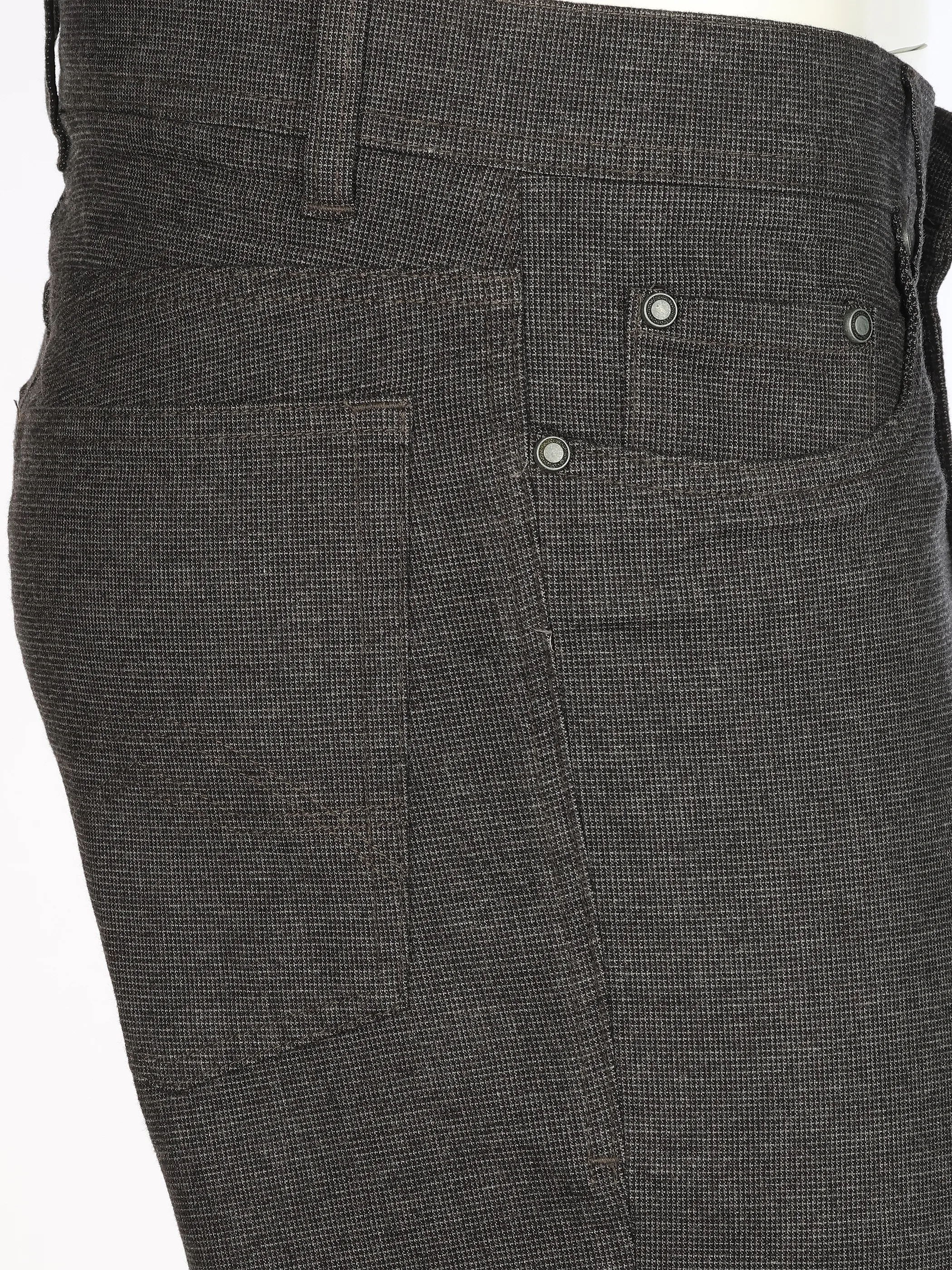 Jim Spencer He. 5-Pocket Hose Wolloptik Grau 930247 GREY MELAN 4