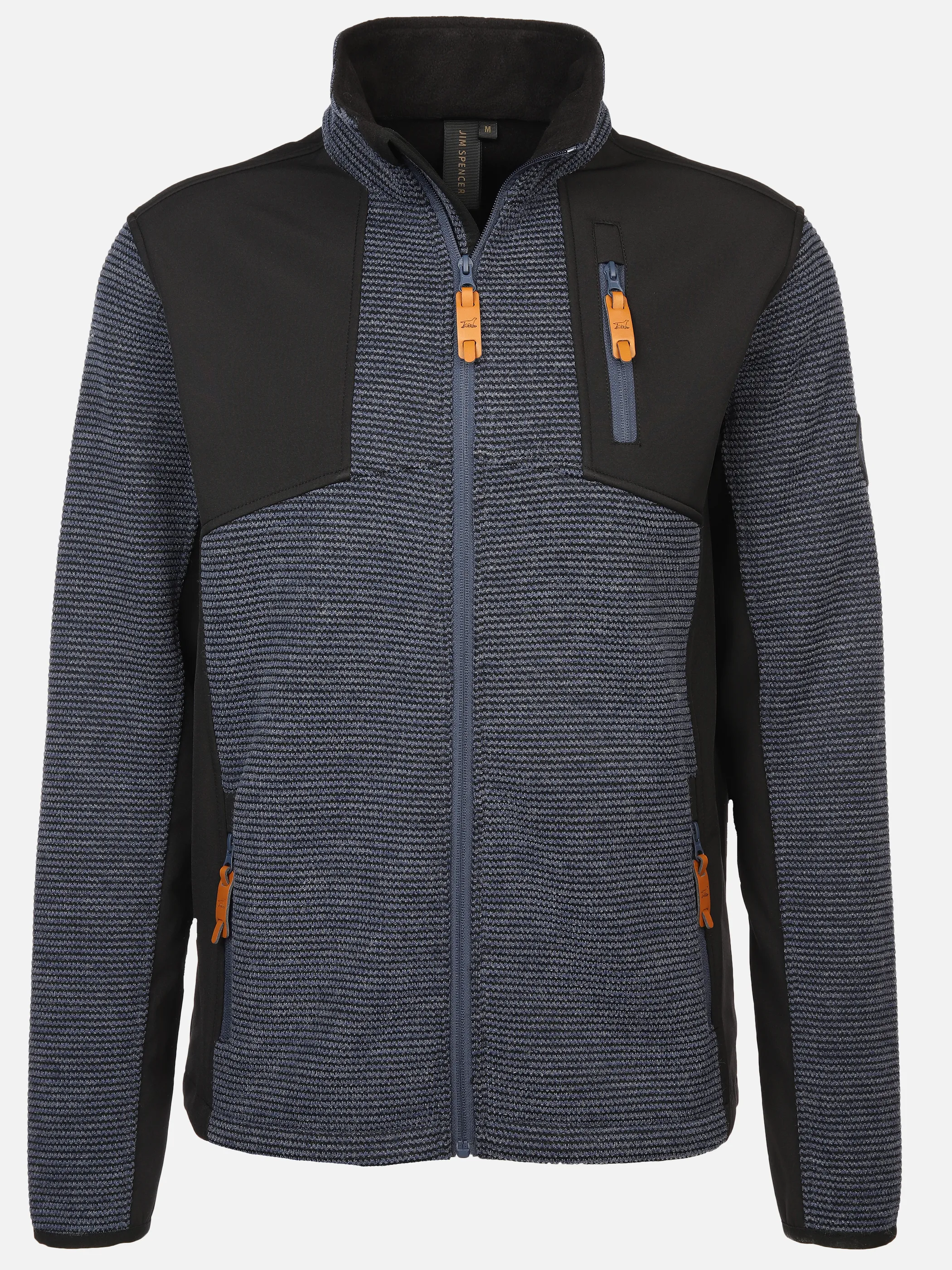 Jim Spencer He. Strickfleecejacke Hybrid Blau 883290 BLUE MEL 1 Jim Spencer He. Strickfleecejacke Hybrid Blau 883290 BLUE MEL 1