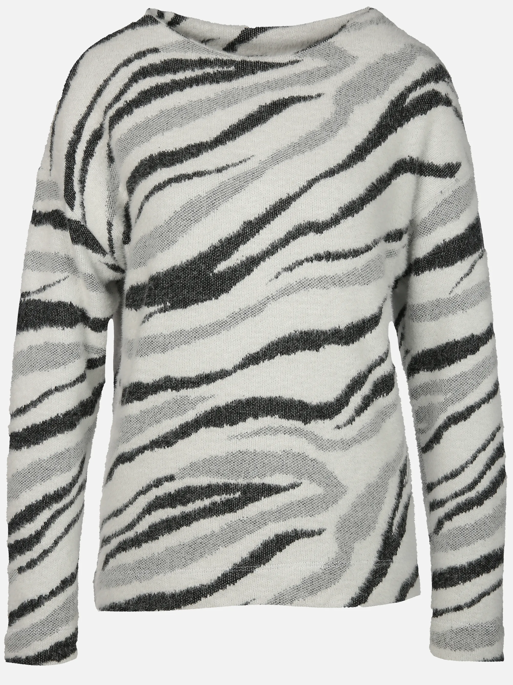 Sure Da-Jacquard Flausch Sweatshirt Weiß 916293 OFFWHITE/G 1