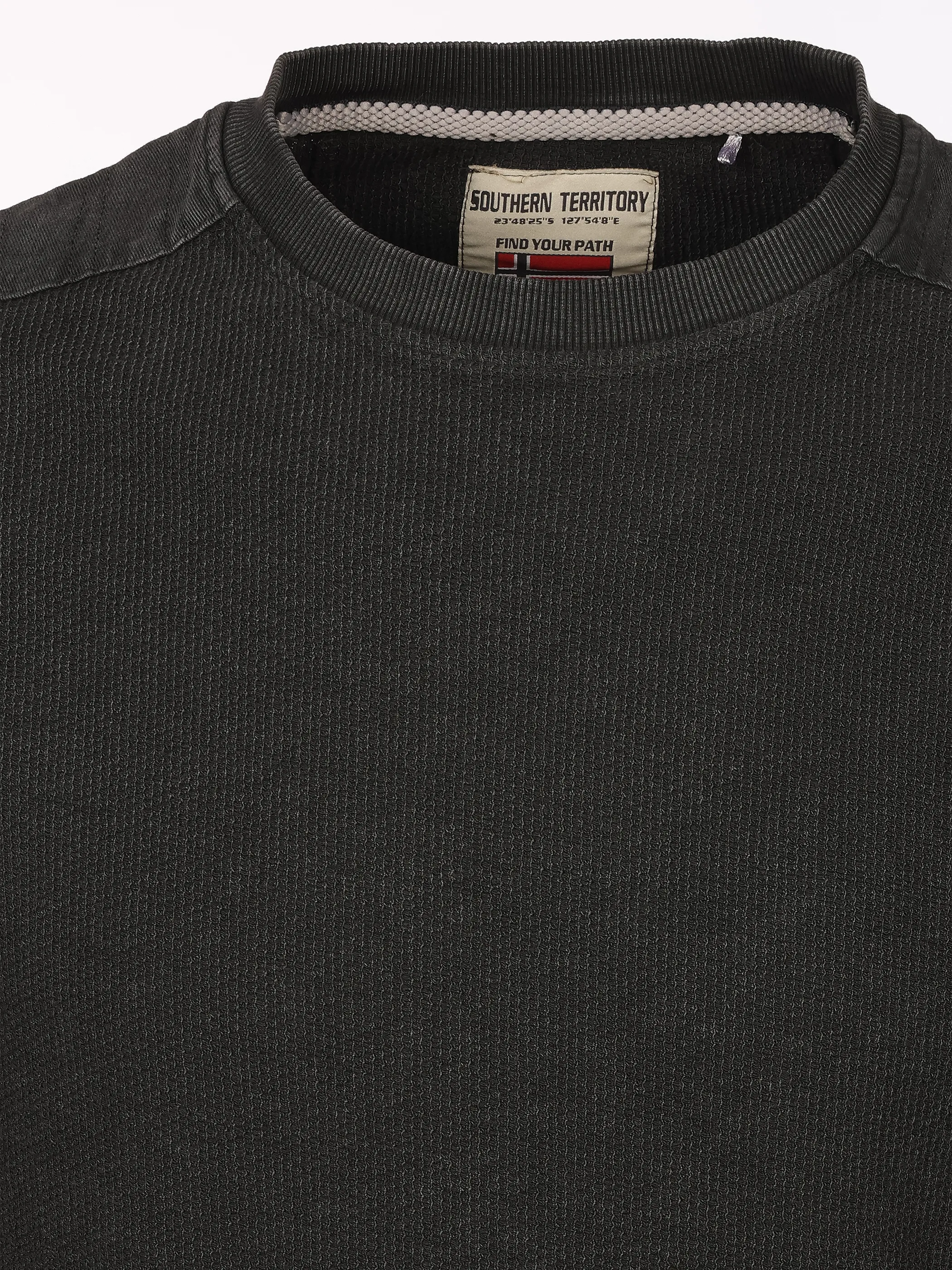 Southern Territory He. T-Shirt 1/1 Arm Struktur Grau 931167 DK GREY 3