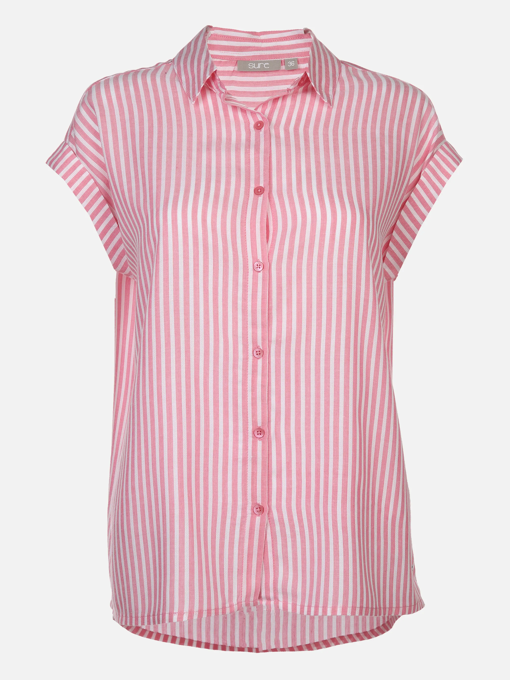 Sure Da-Streifenbluse, ohne Arm Pink 875878 PINK 1