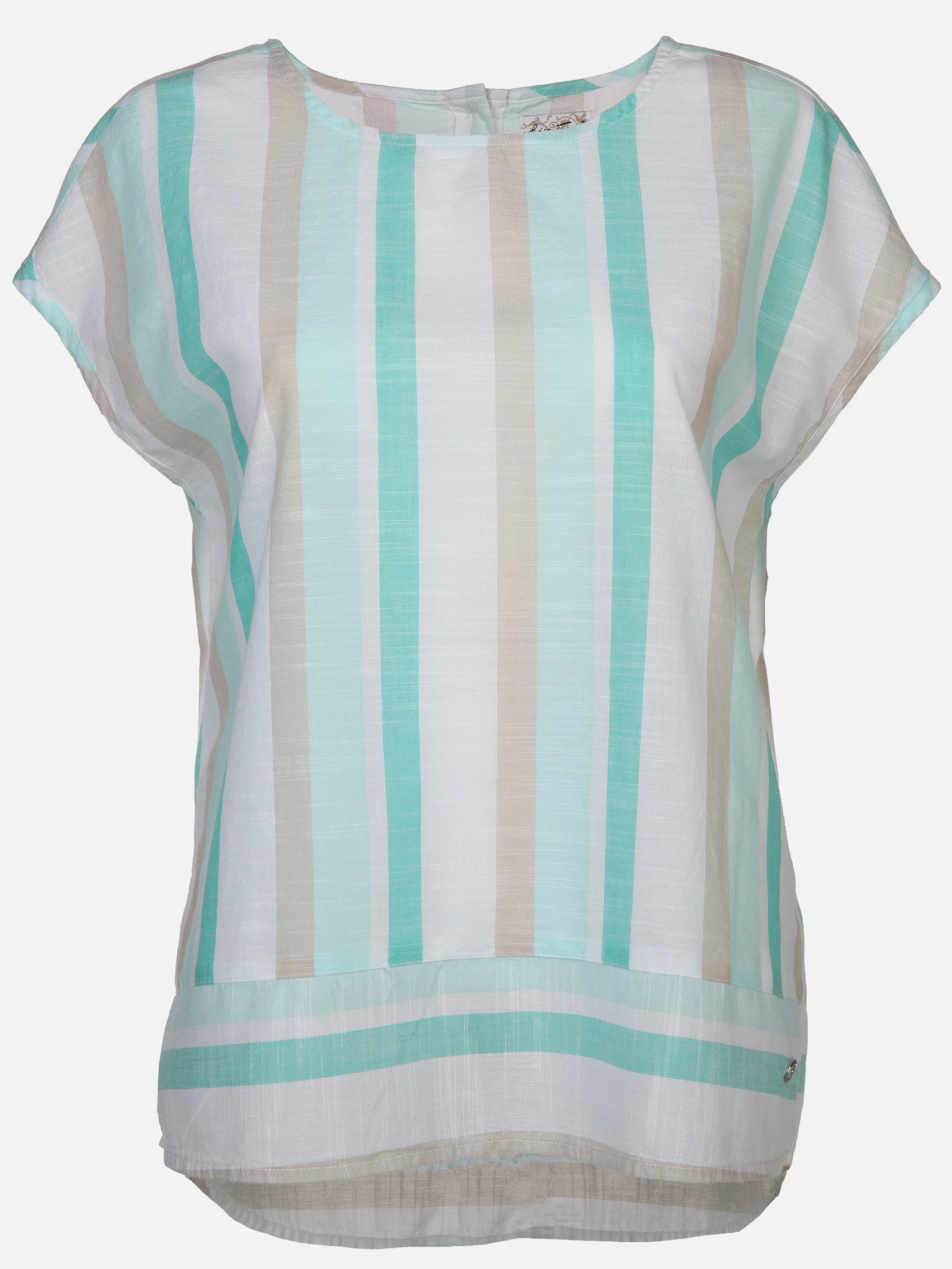 Lisa Tossa Da-Blusentop gestreift Türkis 891031 AQUA 1
