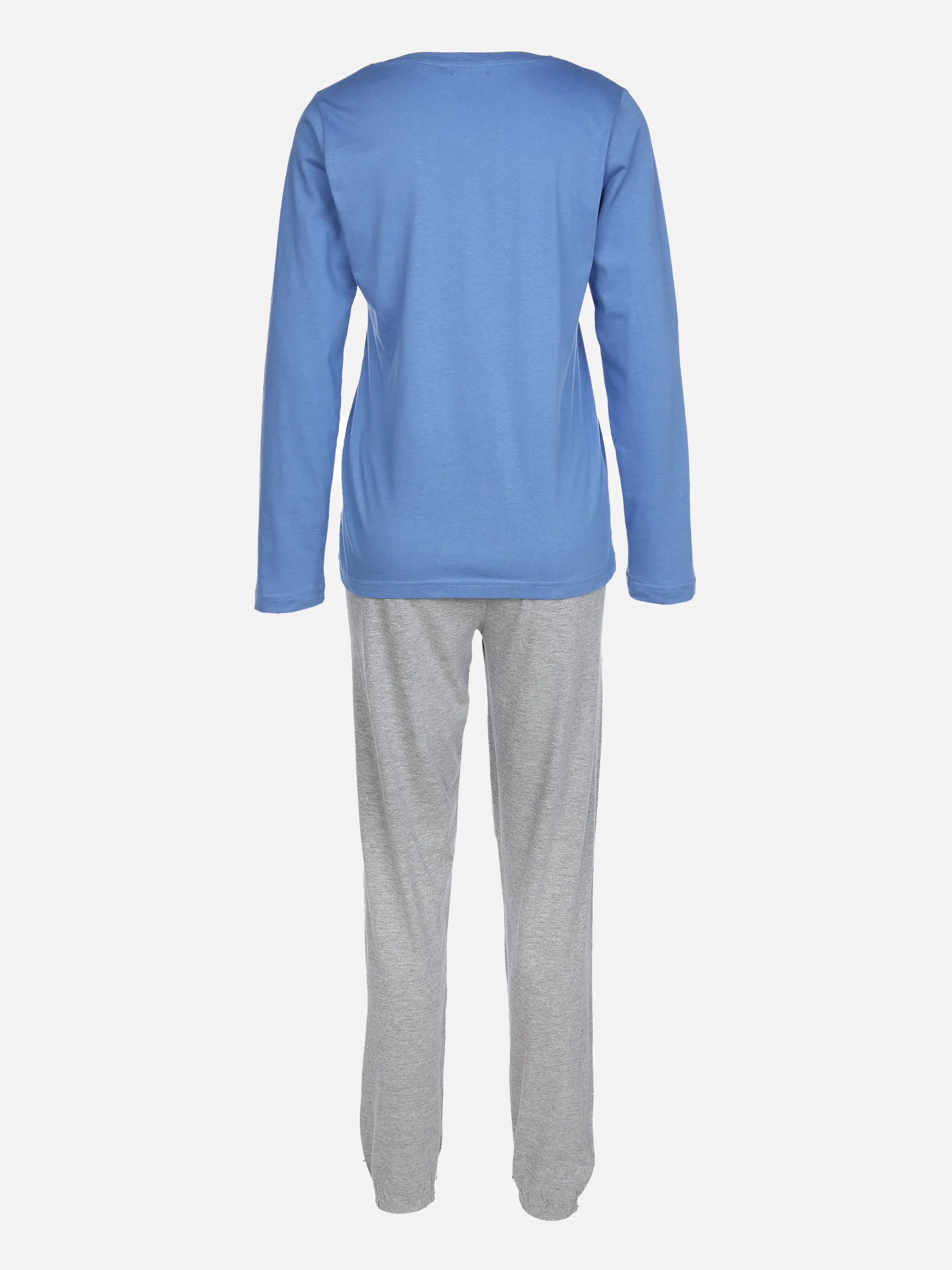 Da. Pyjama lang mit Druck Blau 858167 BLAU 2