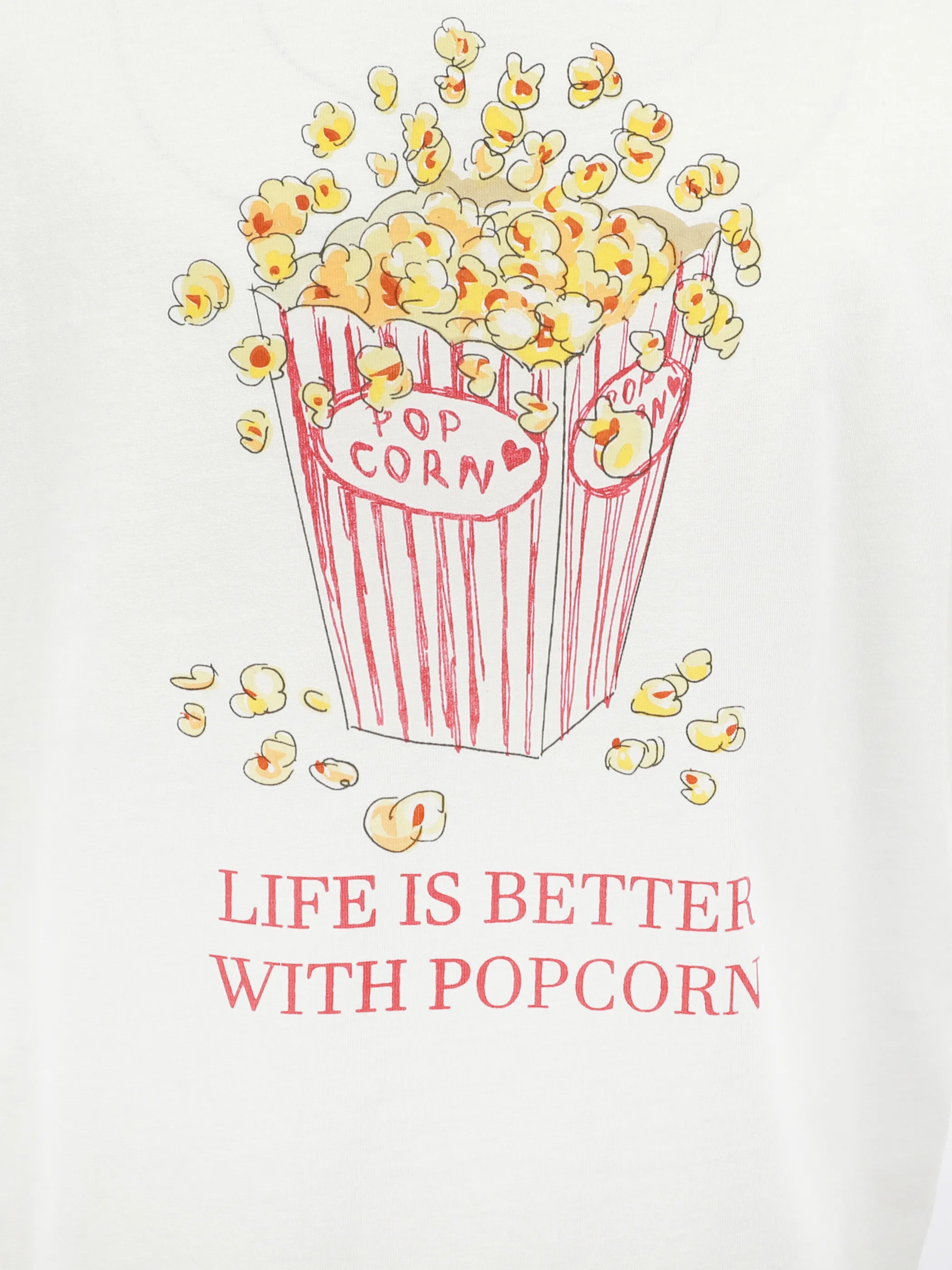 One Way TG T-Shirt mit Popcorn FP in weiß Weiß 922351 WEIß 3