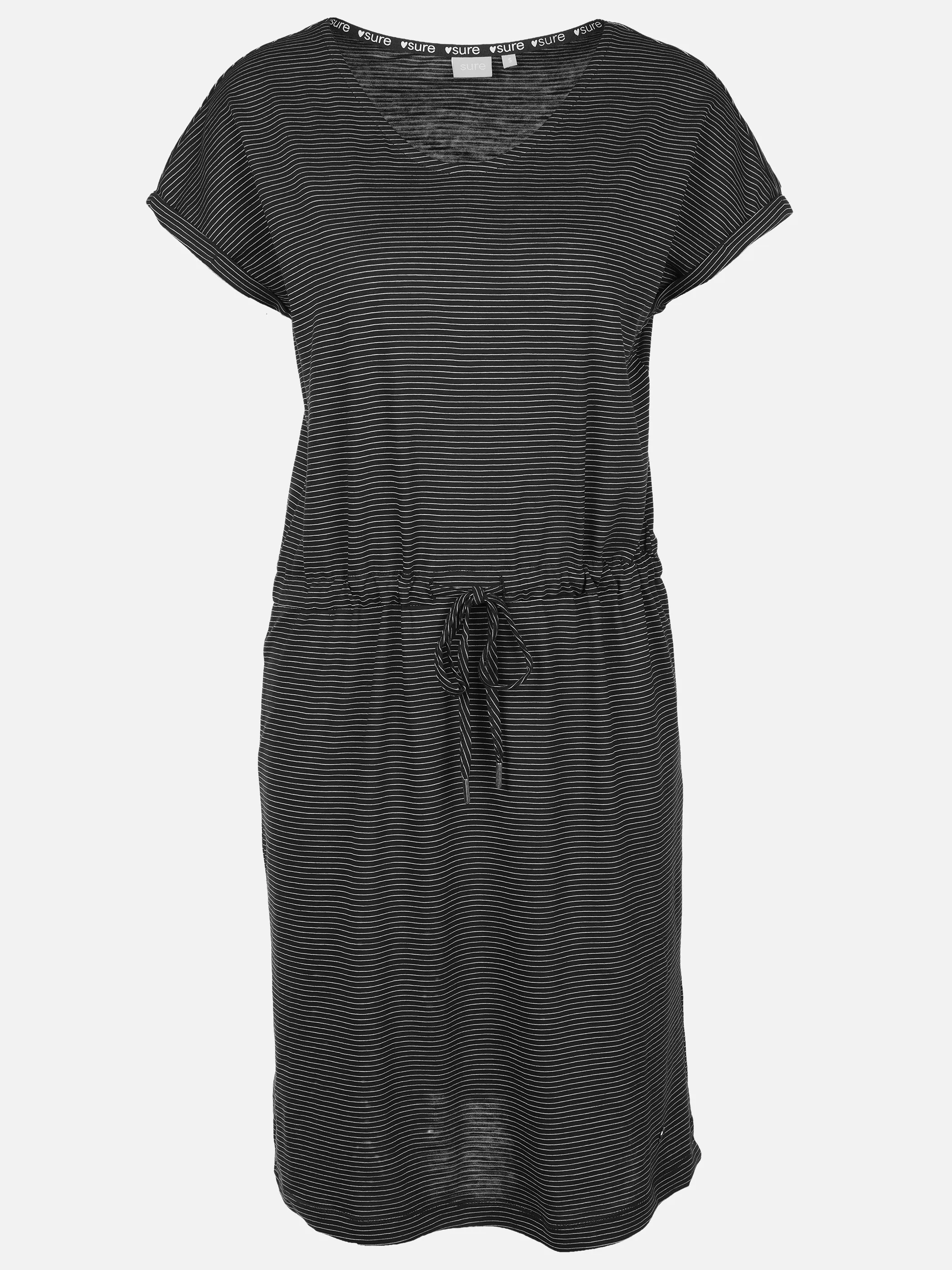 Sure Da-Jerseykleid, geringelt Schwarz 924183 BLACK 1