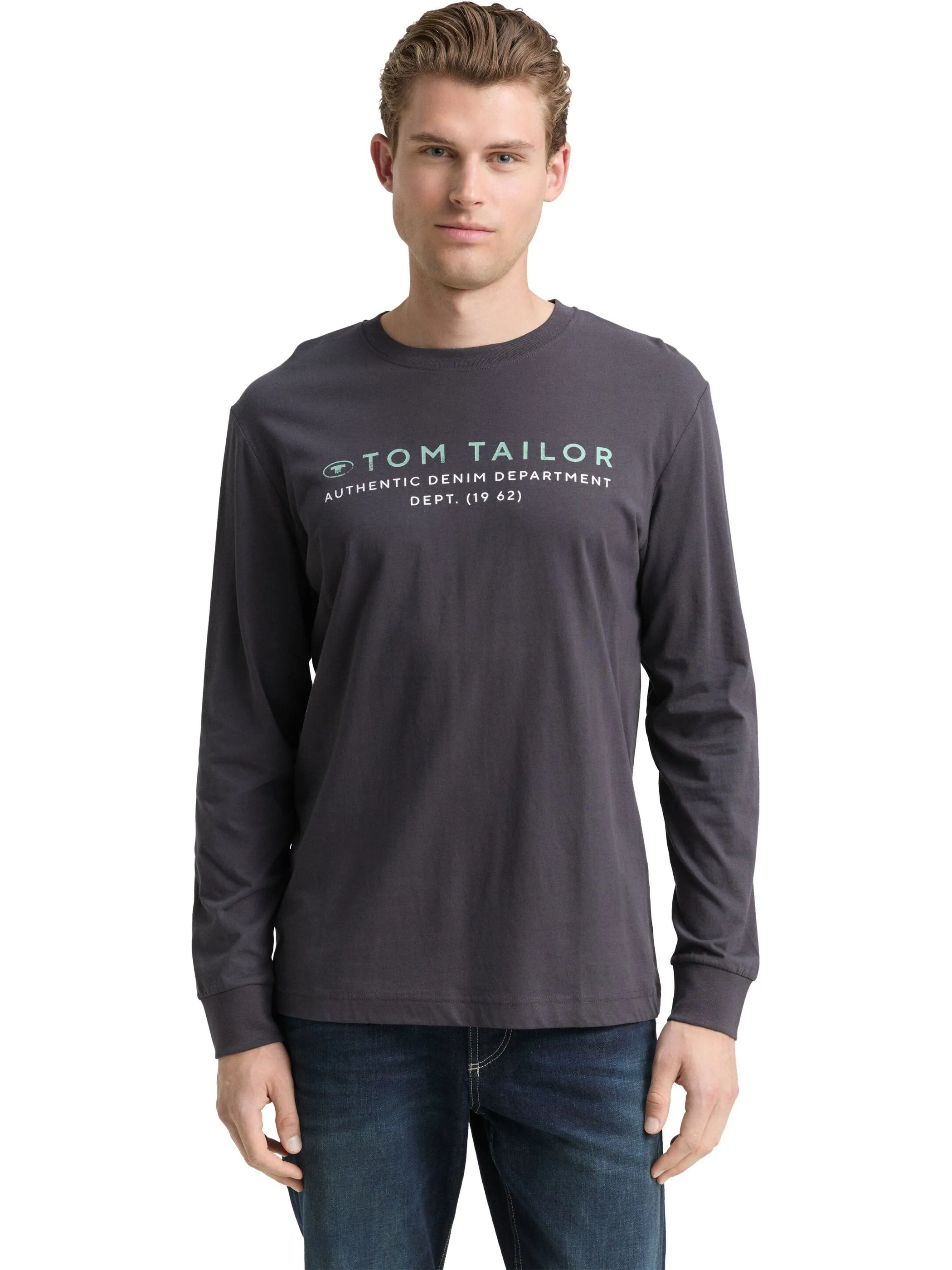 Tom Tailor 1047769 printed longsleeve Grau 914817 10899 5