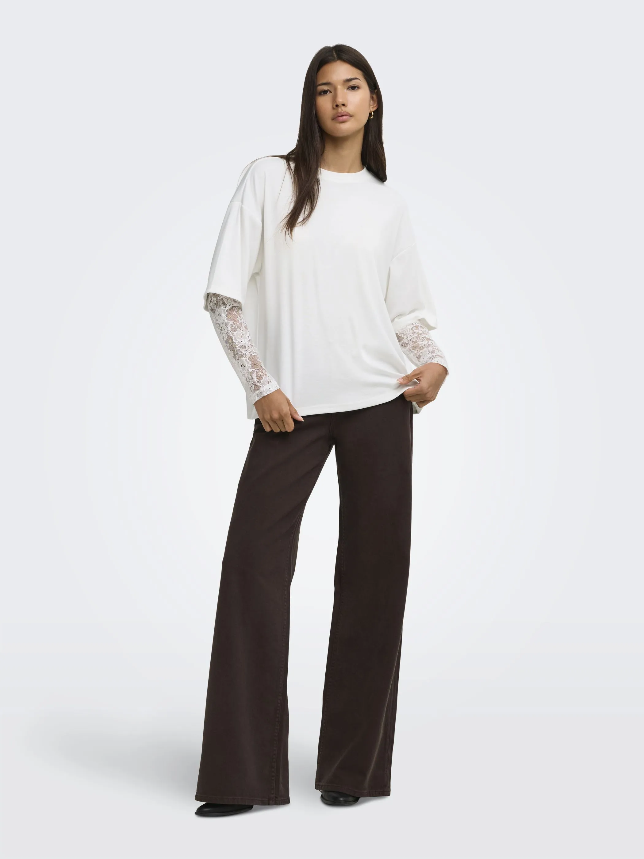 Only 15381333 ONLTAHLIA L/S LACE TO Weiß 931453 177922001 4