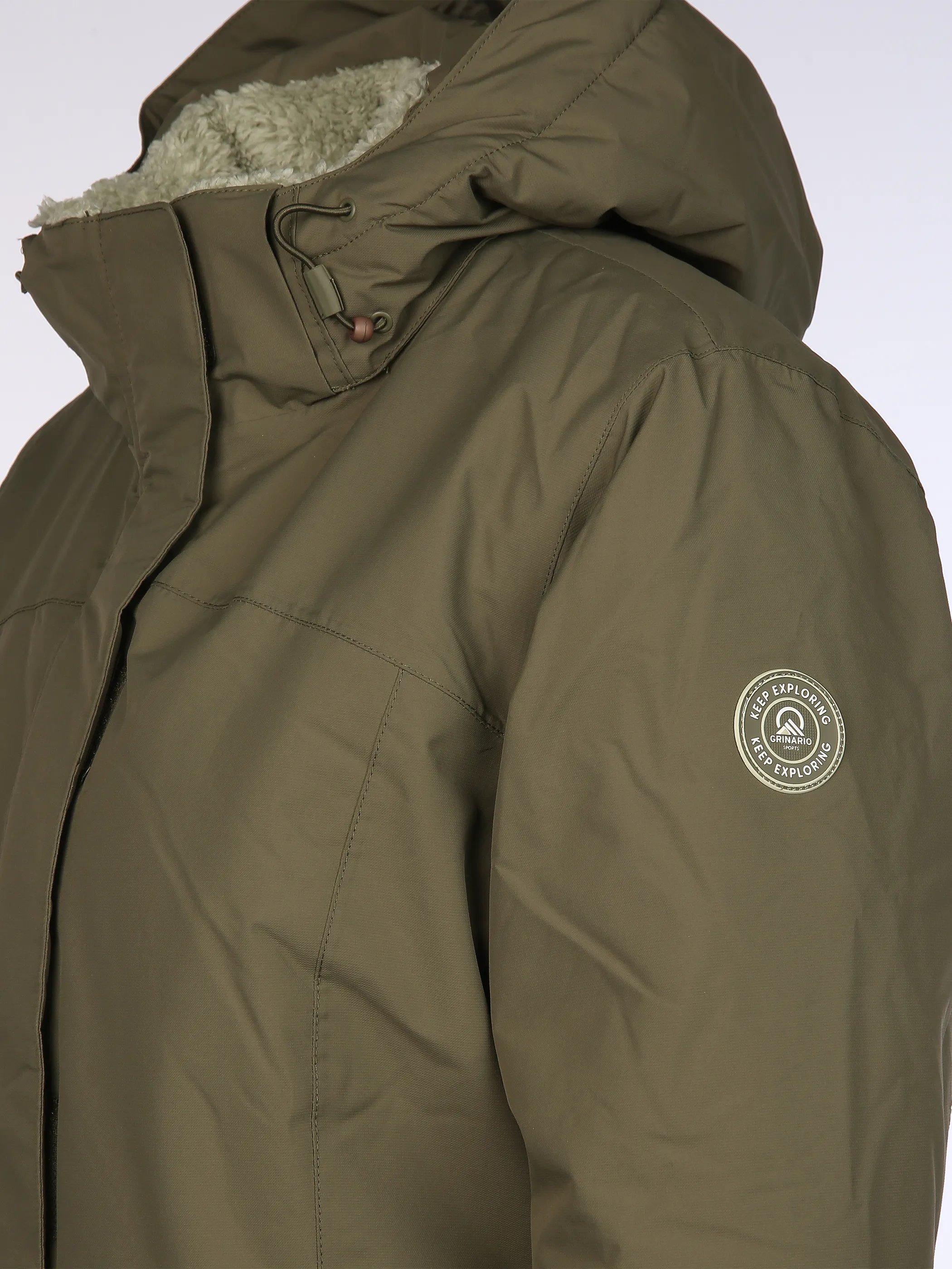 Grinario Sports Da-Jacke m. abnehmbarer Kapuze Oliv 913031 GREEN 4