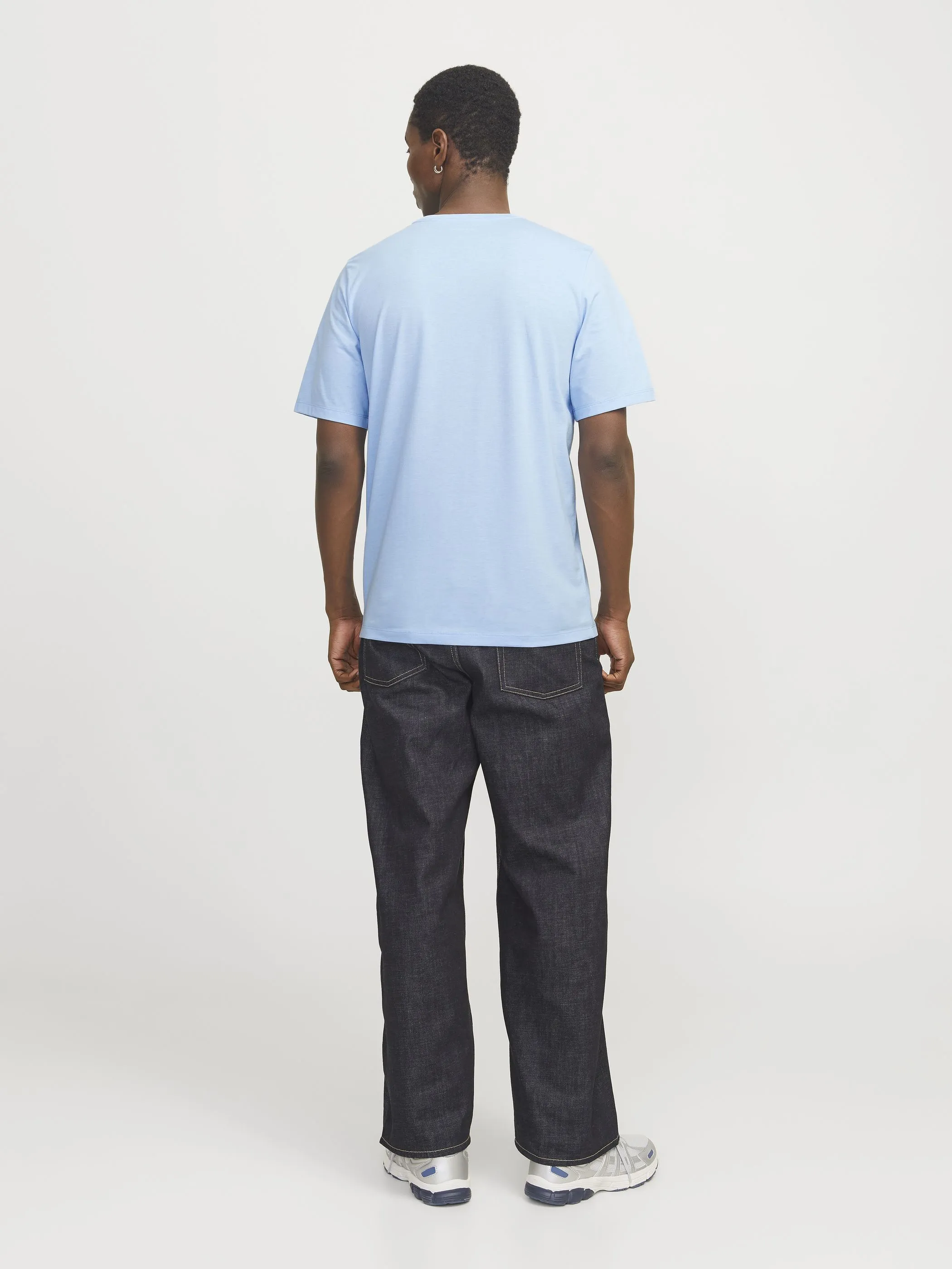Jack Jones 12268267 JJELOGO TEE SS O-NECK Blau 903461 175780001 2