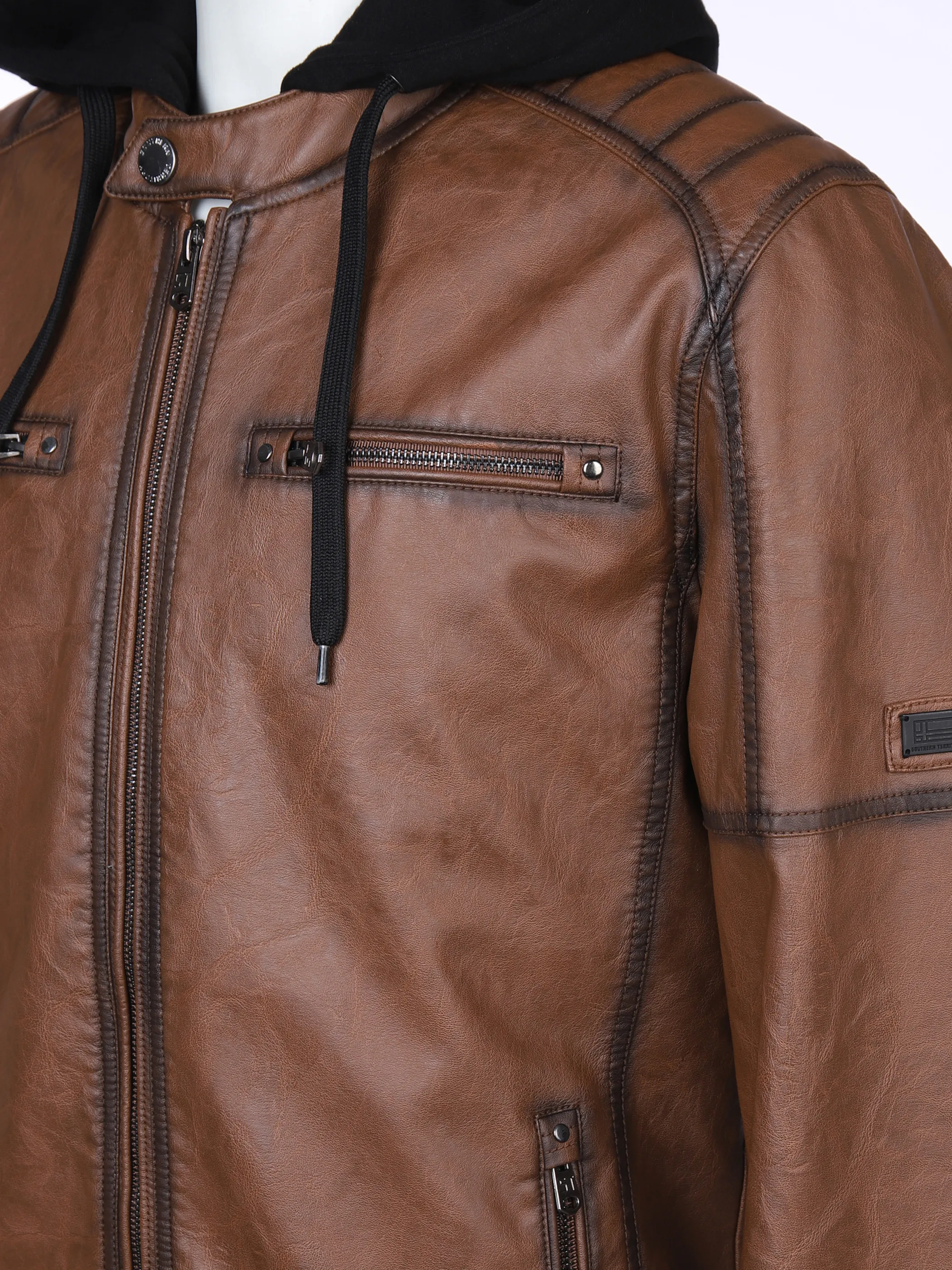 Southern Territory He. PU-Bikerjacke Kapuze Braun 872275 REHBRAUN 3 Southern Territory He. PU-Bikerjacke Kapuze Braun 872275 REHBRAUN 3