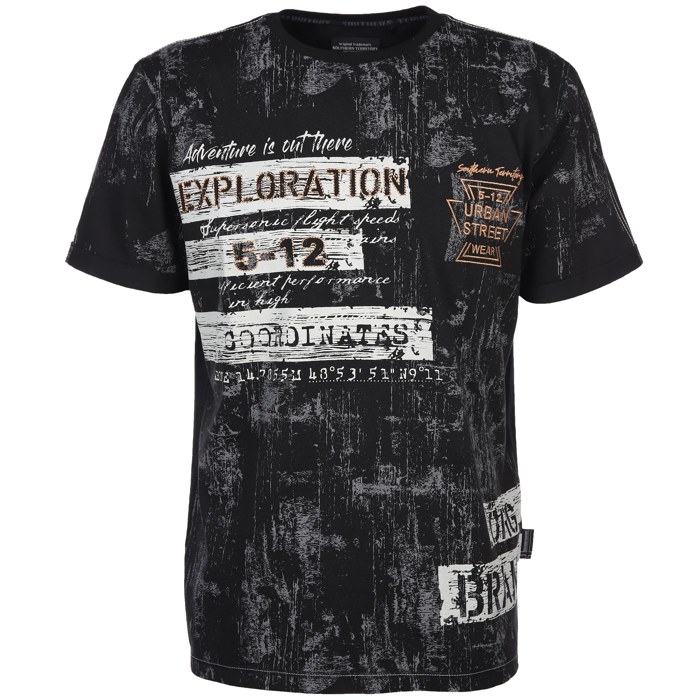 Southern Territory He. T-Shirt 1/2 Arm allover Schwarz 881712 SCHWARZ 1