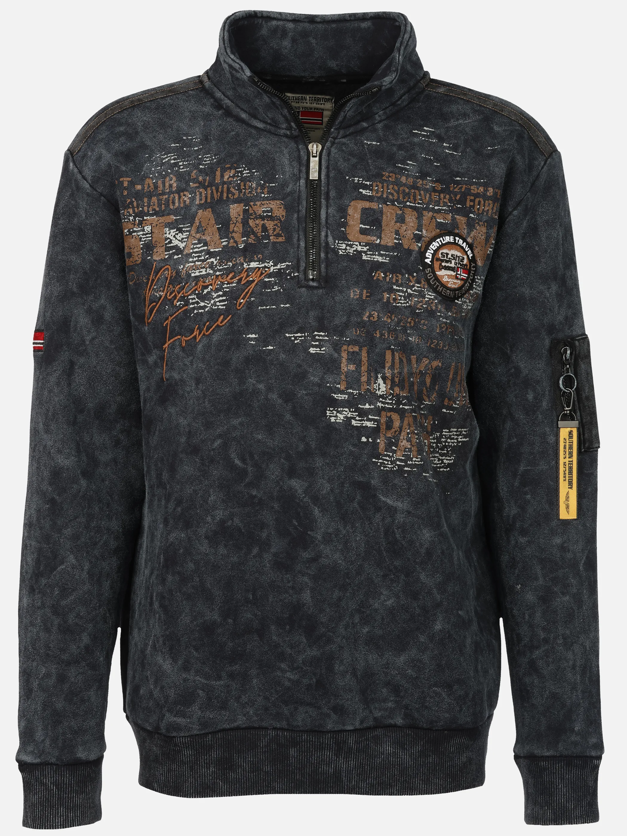Southern Territory He. Sweattroyer Druck RV Marine 919494 NAVY 1