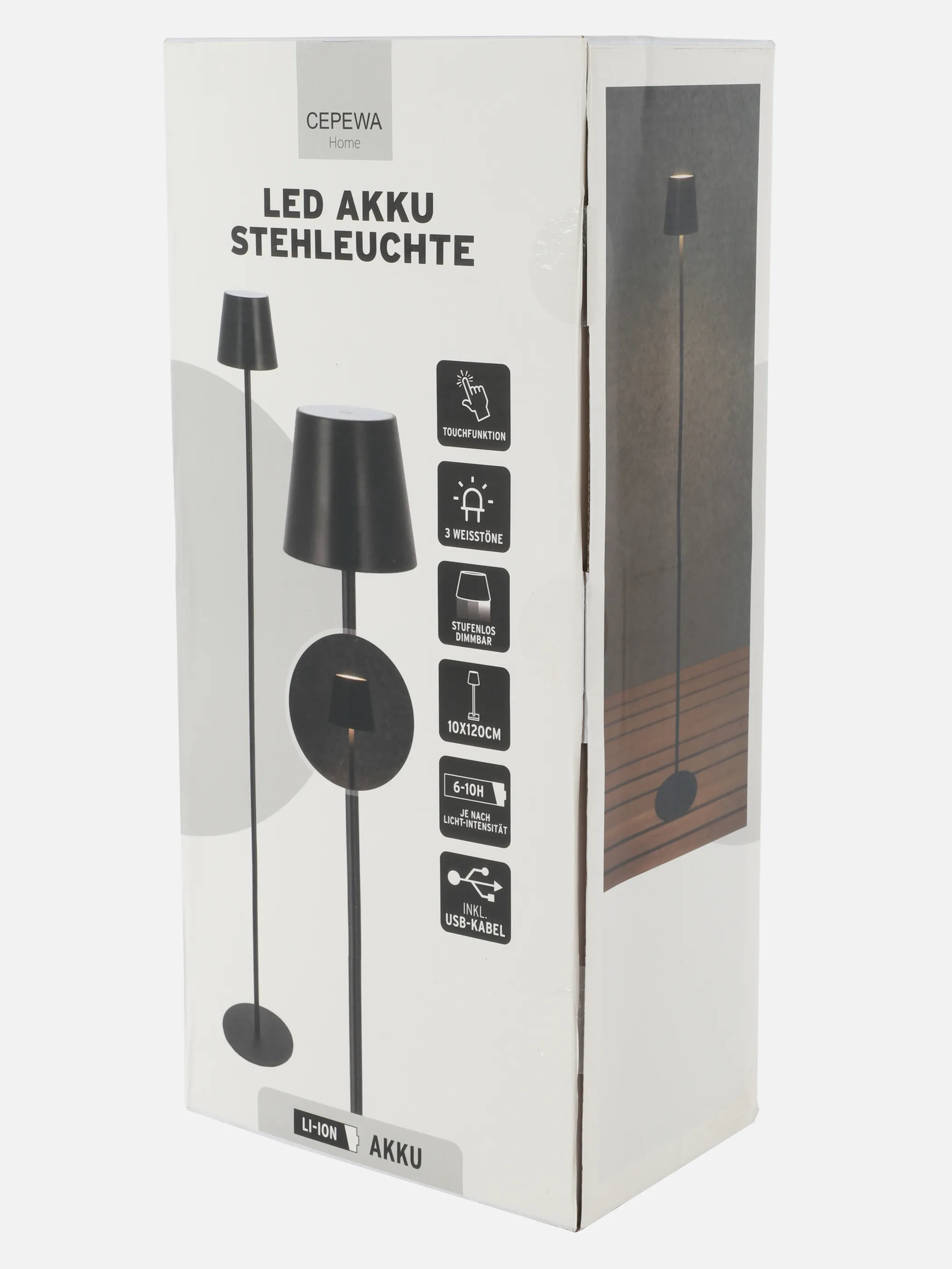 Deko Artikel LED Stehleuchte USB ca 120cm Schwarz 898179 SCHWARZ 1