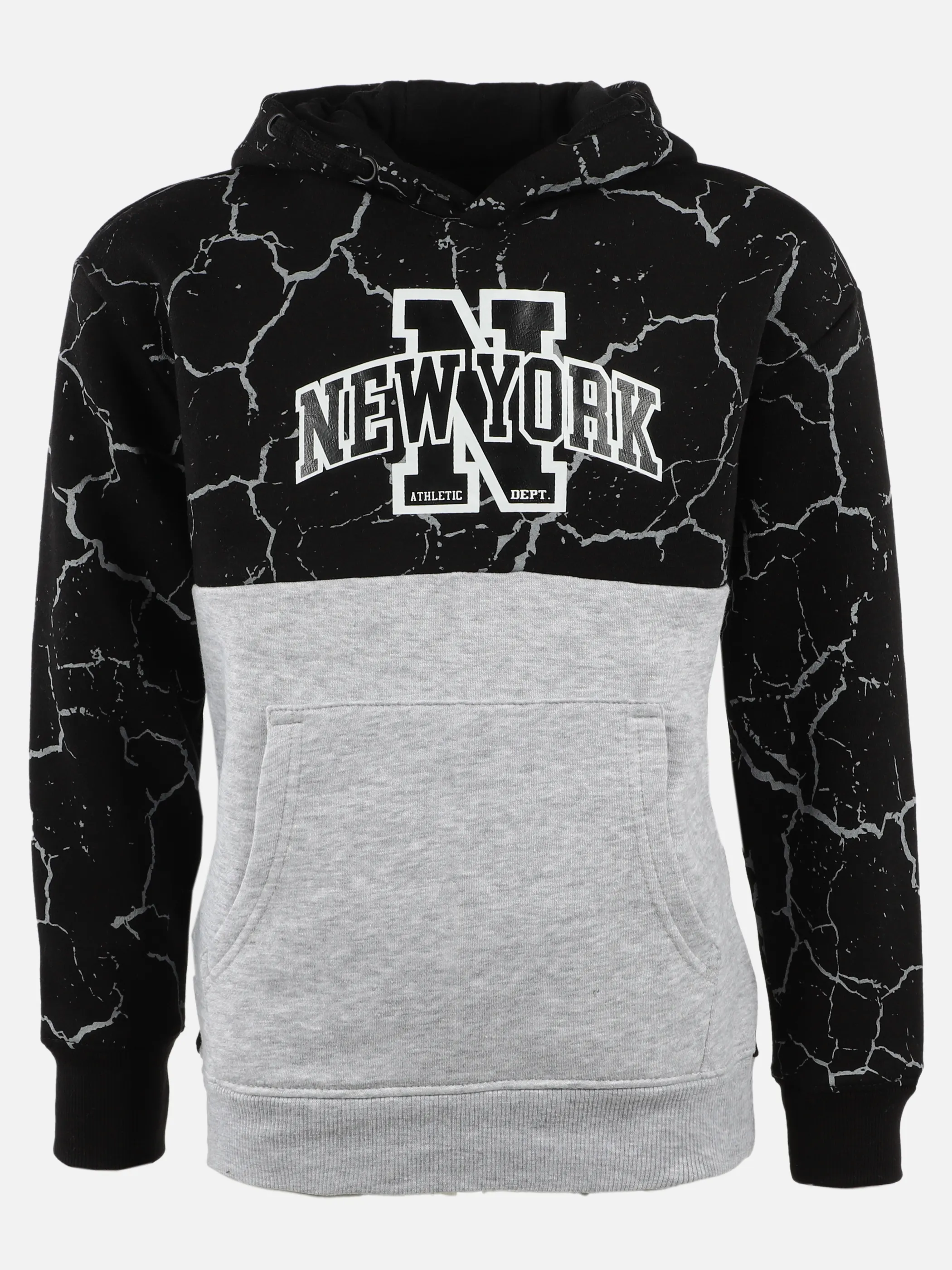 Grinario Sports TB- Hoodie colorblock Schwarz 914420 BLACK 1 Grinario Sports TB- Hoodie colorblock Schwarz 914420 BLACK 1