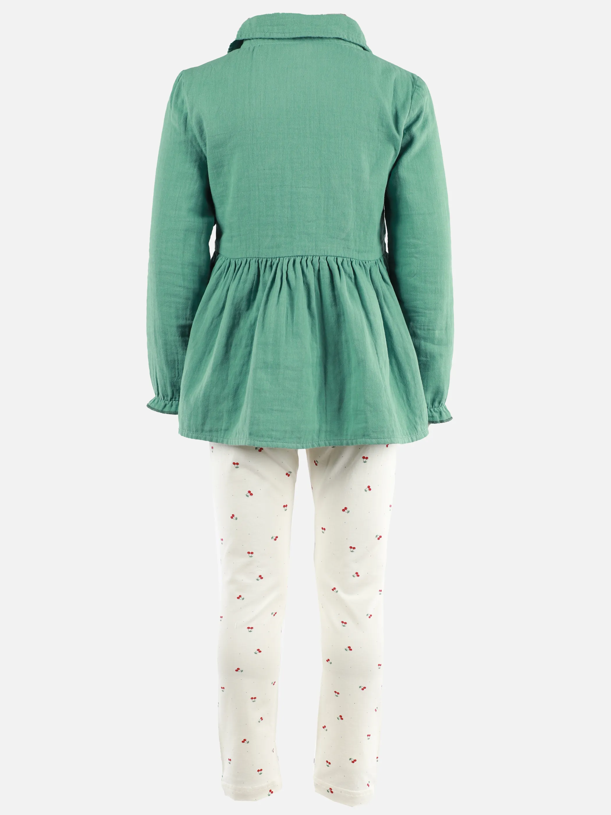 Bubble Gum KM 2tlg Set grüne Musselin Bluse+Legging mit AOP Bunt 906667 GRÜN/WEIß 2 Bubble Gum KM 2tlg Set grüne Musselin Bluse+Legging mit AOP Bunt 906667 GRÜN/WEIß 2