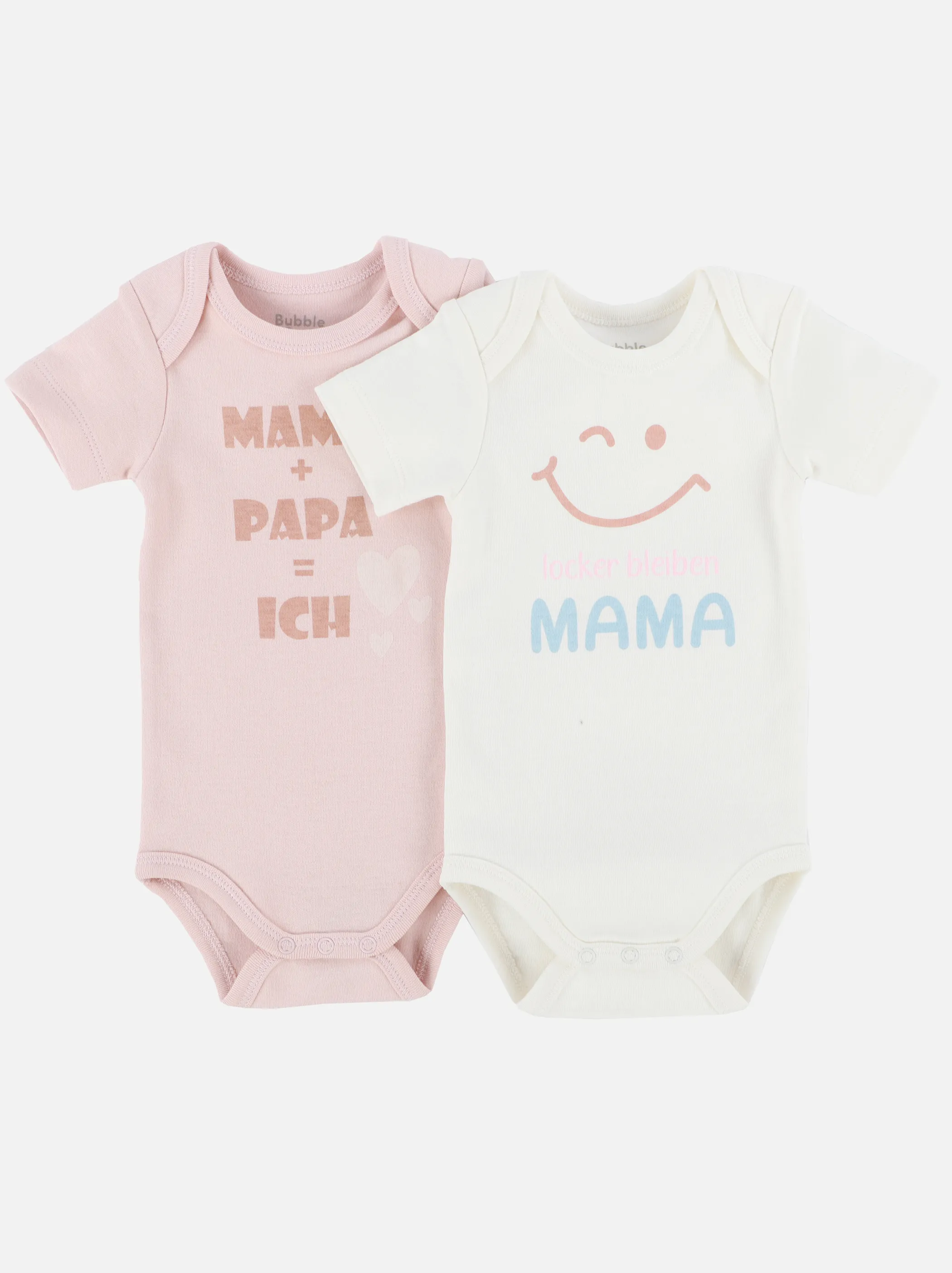 Bubble Gum BM 2er Pack Sprüchebodies in weiß&rosa Weiß 908467 WEIß/ROSA 1