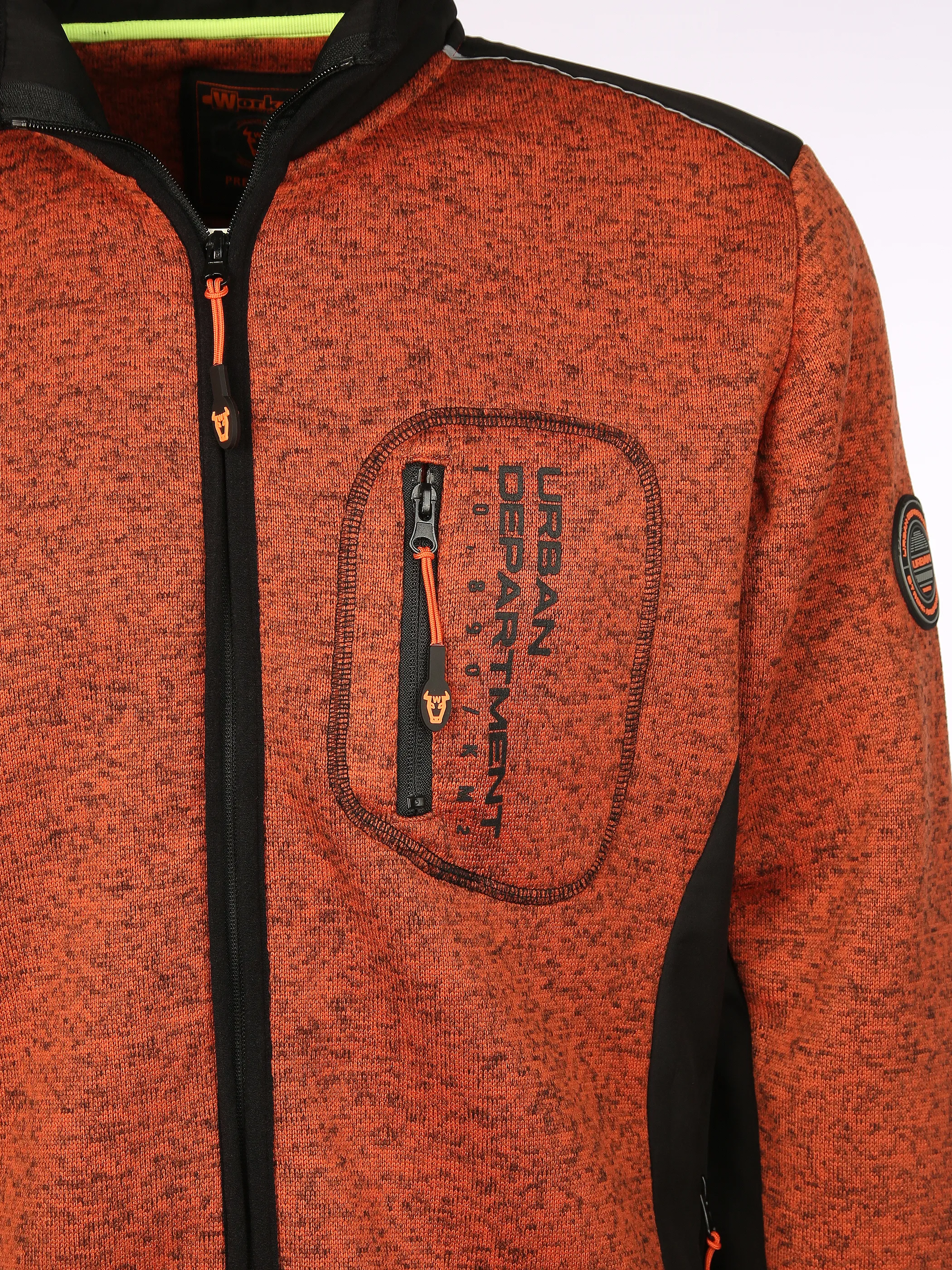 Worker He. Strickfleecejacke neon Orange 867036 NEON OR 3