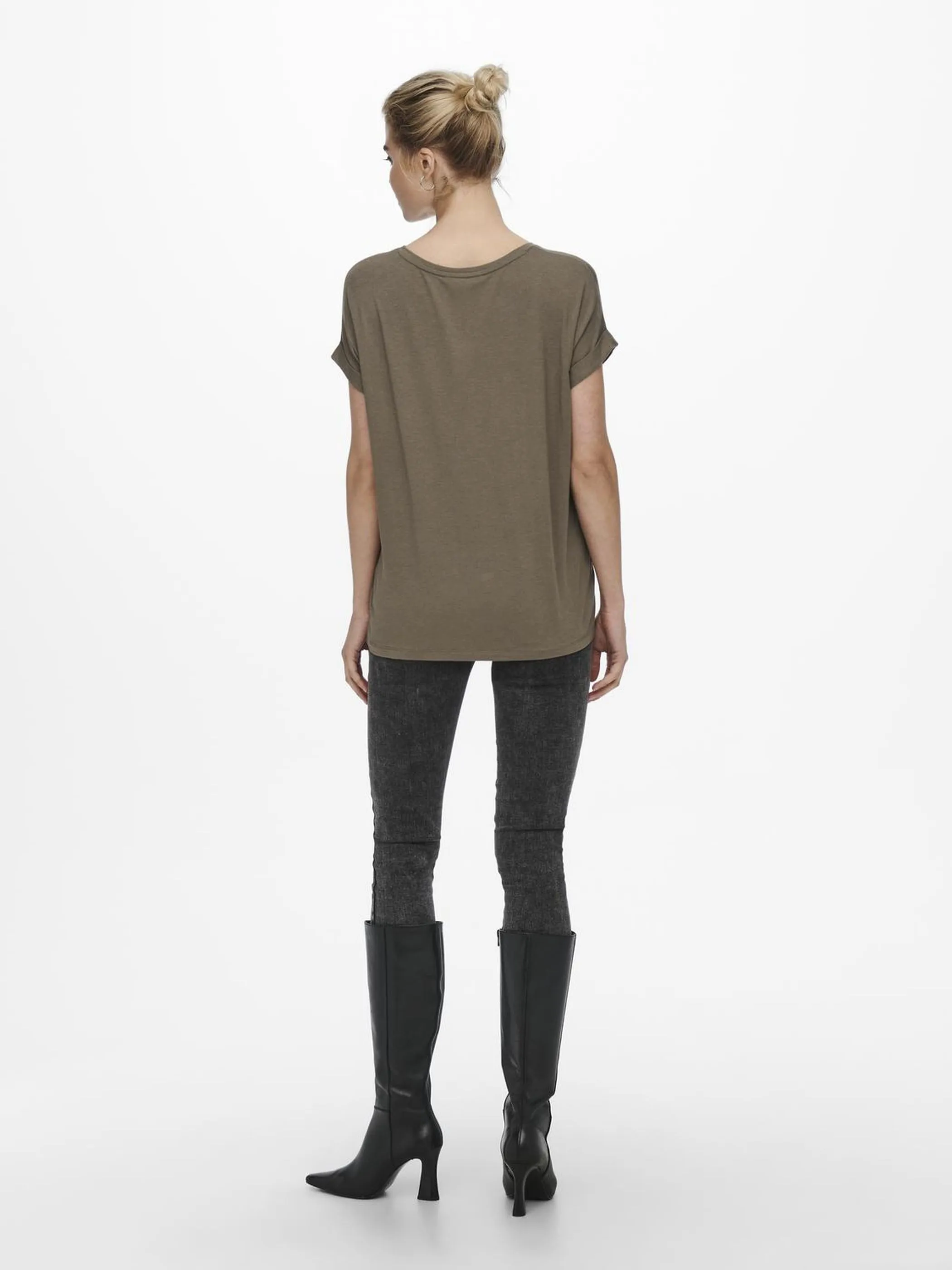 Only 15106662 ONLMOSTER S/S O-NECK Braun 820598 193792 5