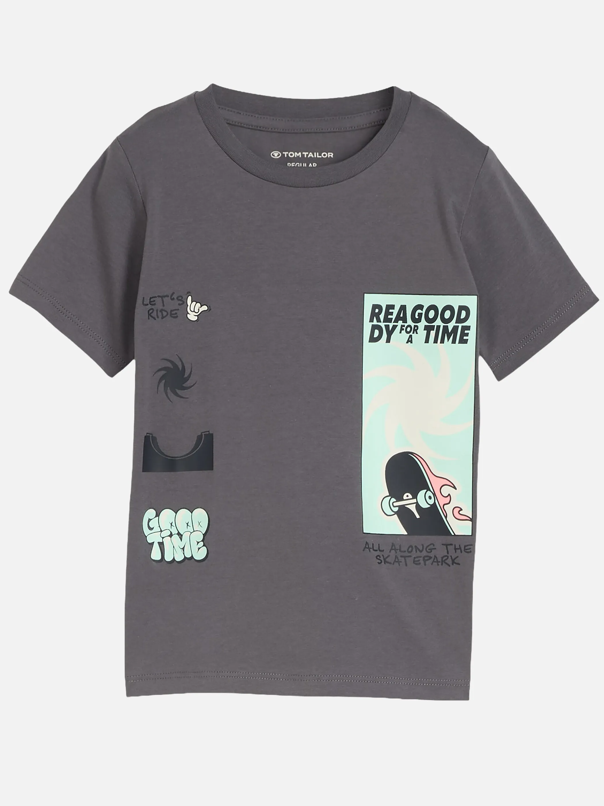 Tom Tailor 1050002 printed t-shirt Grau 927995 35265 1