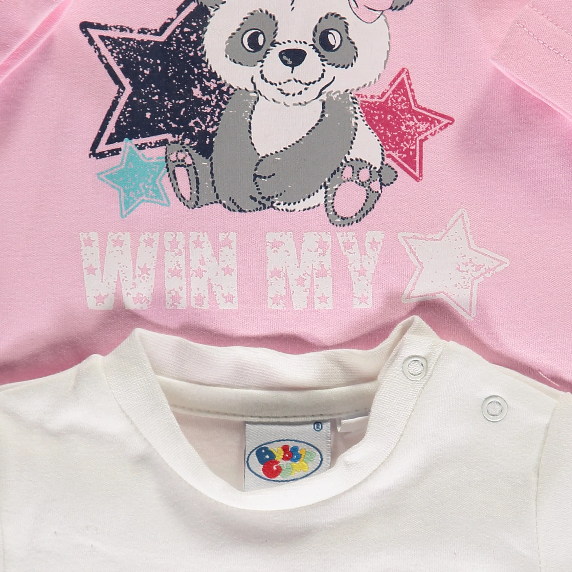 Bubble Gum Baby Basic Shirt 1/1 Arm 2er P Rosa 710081 ROSA/OFFWH 3