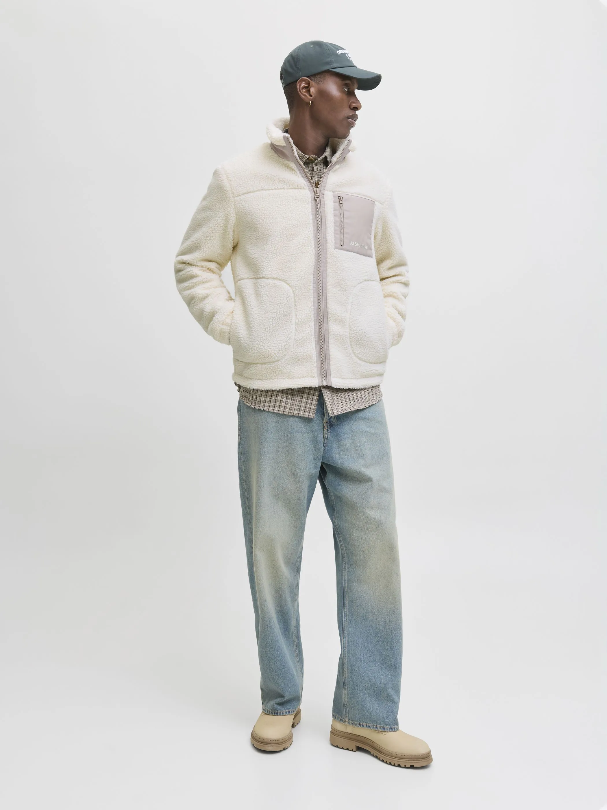 Jack Jones 12278784 JJESOHO TEDDY JACKET Beige 915256 176528 2