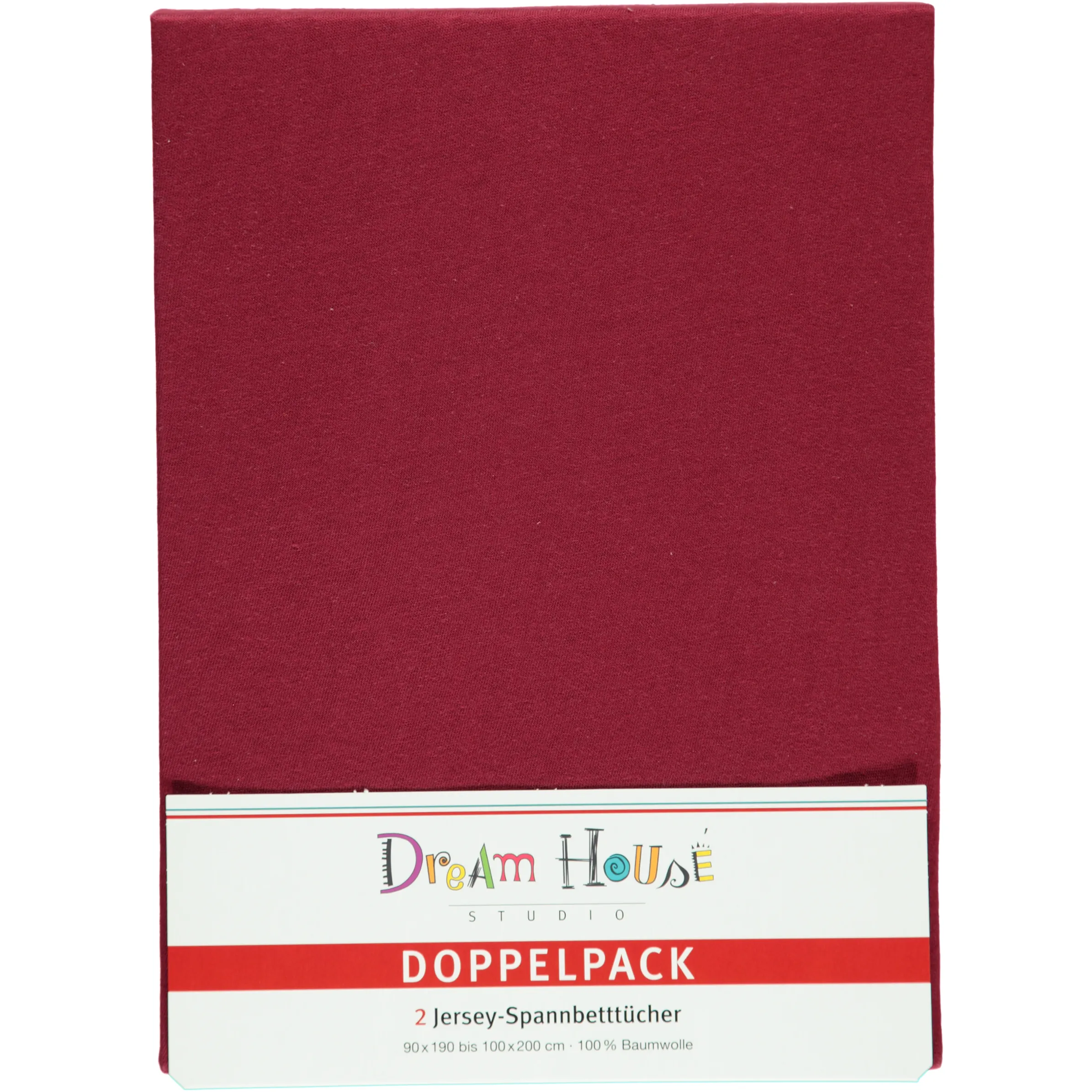 Dream House 2er Pack Jersey Spannbetttuch Rot 701277 285 1