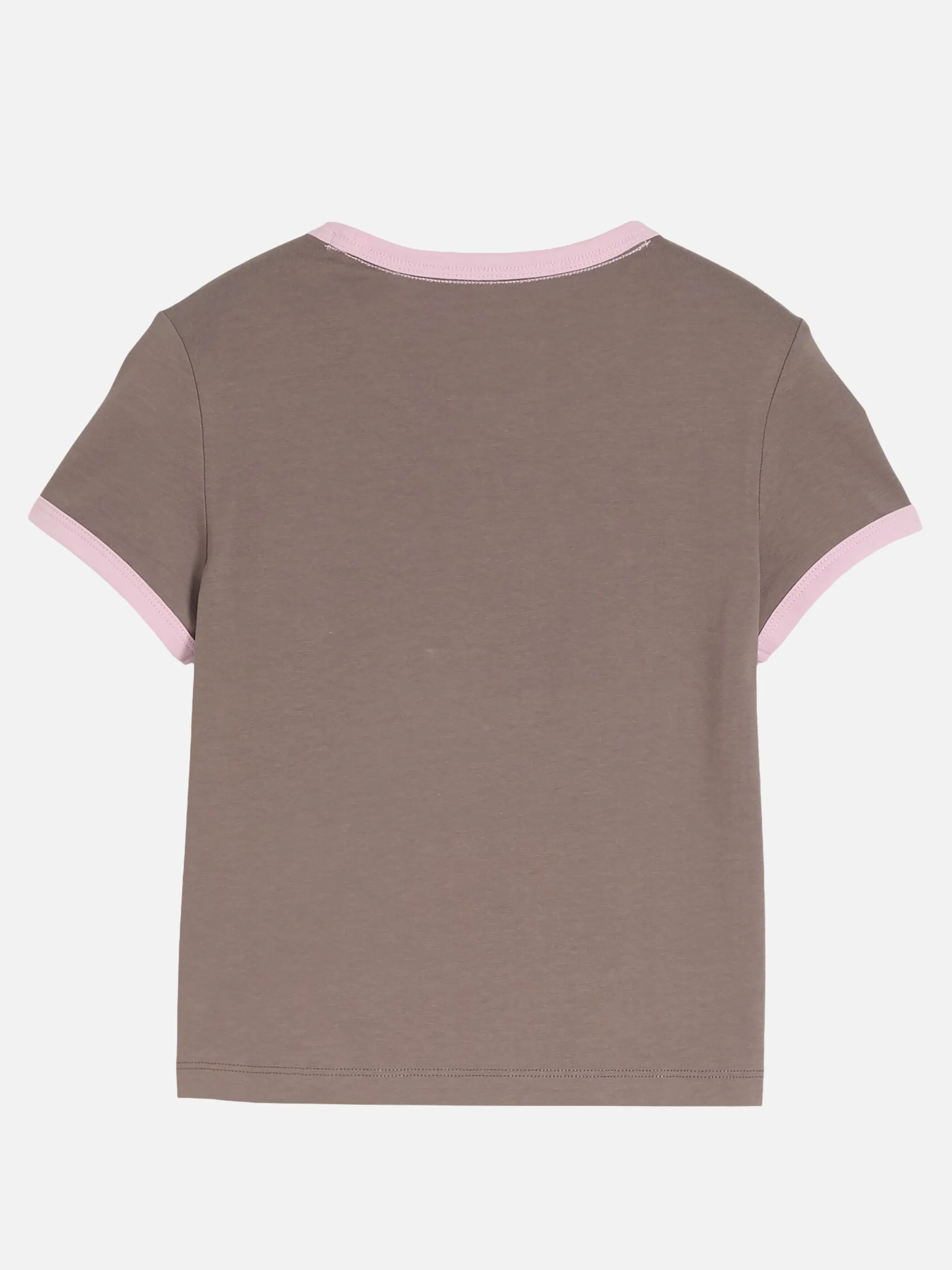 Tom Tailor 1050056 cropped printed t-shirt Braun 928005 28310 2