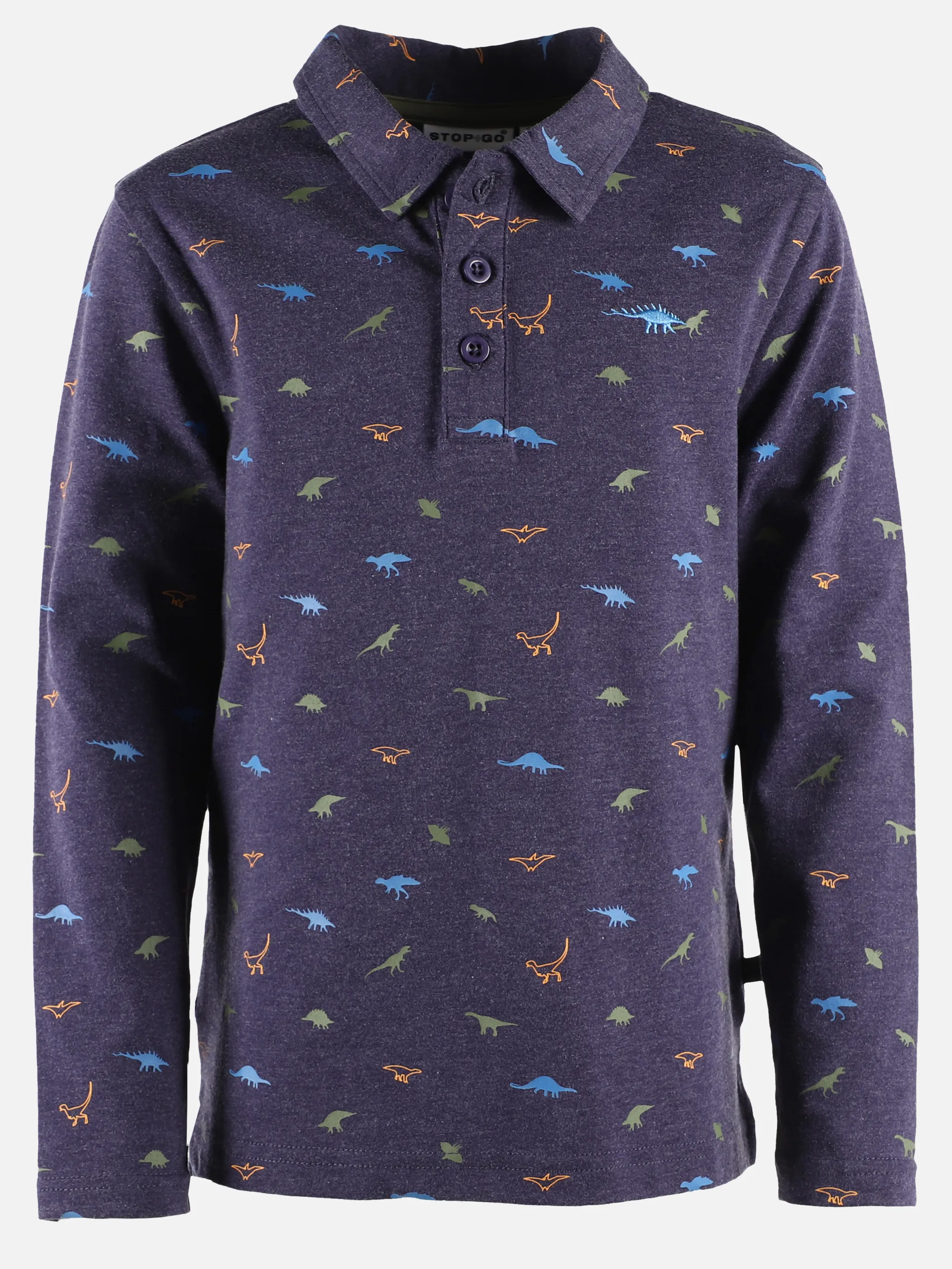 Stop + Go KJ Poloshirt mit Dino AOP in dunkelblau Marine 899461 DUNKELBLAU 1 Stop + Go KJ Poloshirt mit Dino AOP in dunkelblau Marine 899461 DUNKELBLAU 1