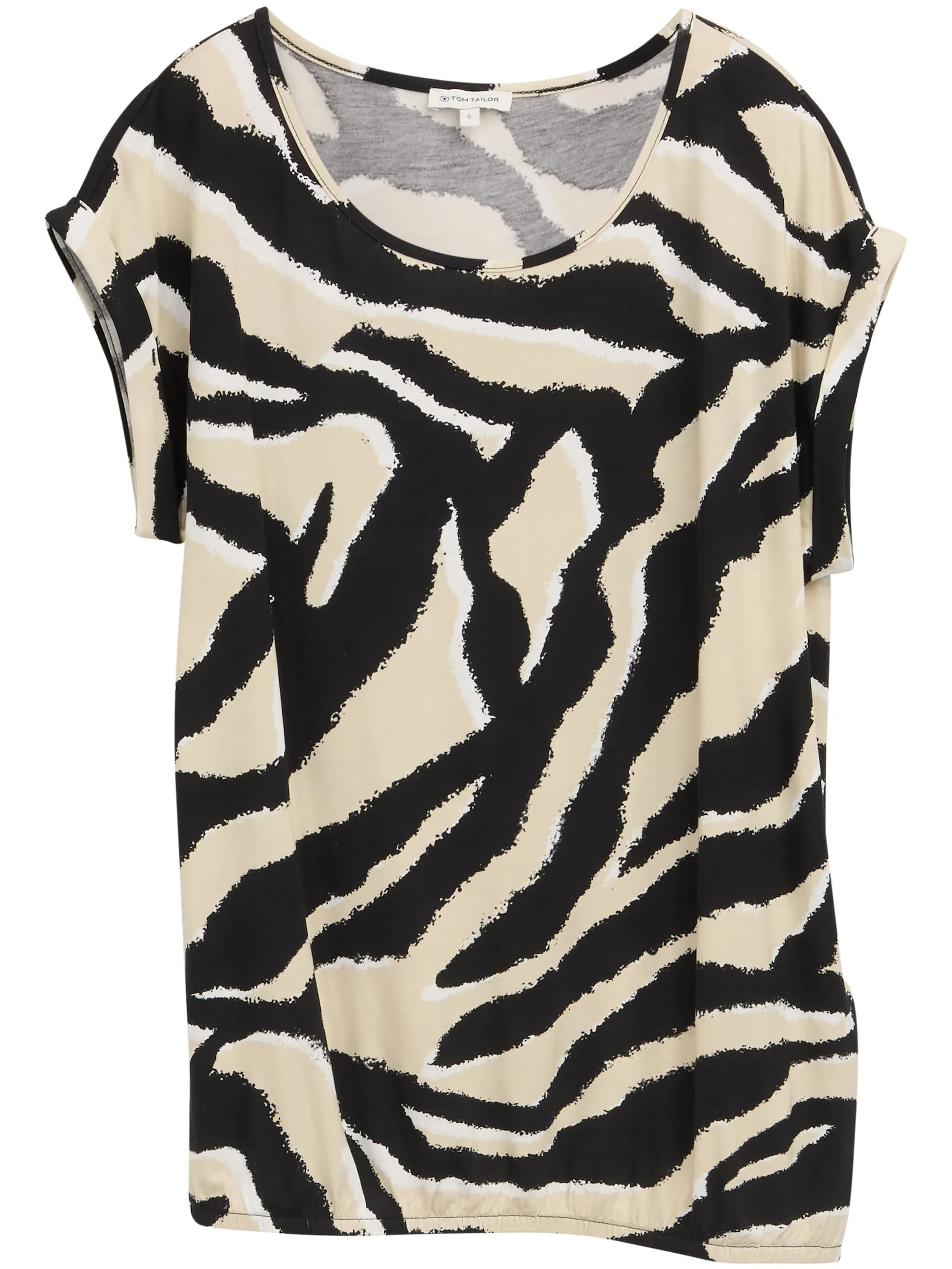 Tom Tailor 1047068 T-shirt alloverprinted crew neck Beige 910036 38070 1 Tom Tailor 1047068 T-shirt alloverprinted crew neck Beige 910036 38070 1