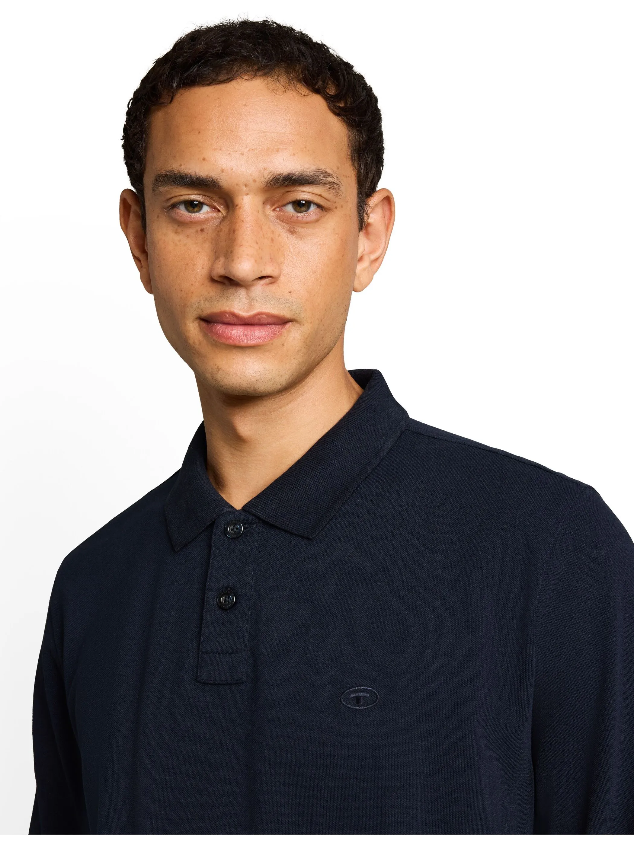 Tom Tailor 1052652 NOS basic longsleeve polo Blau 934239 10668 3
