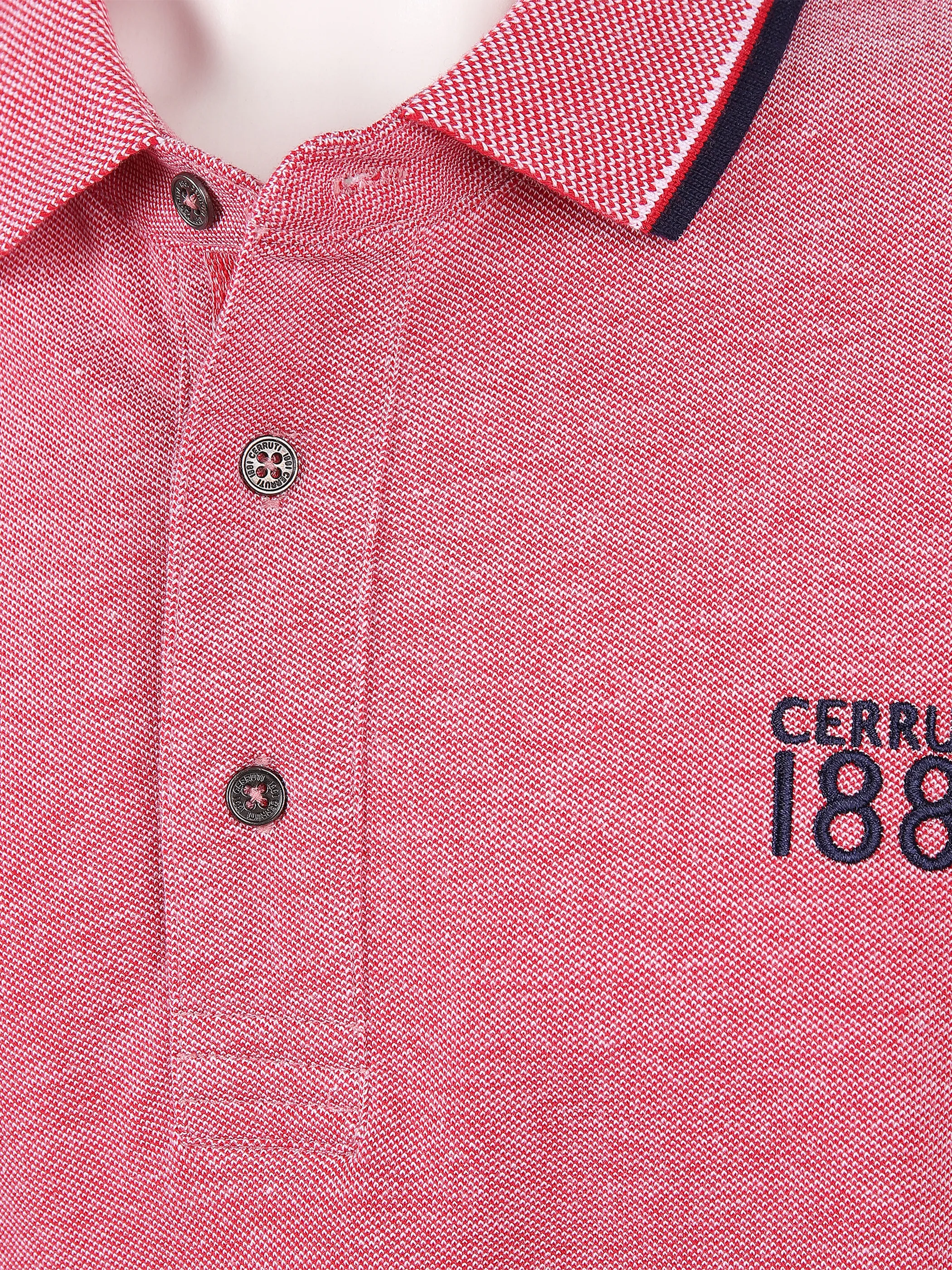 Cerruti 1881 He. Poloshirt 1/2 Arm twisted Rot 834101 RED 3 Cerruti 1881 He. Poloshirt 1/2 Arm twisted Rot 834101 RED 3