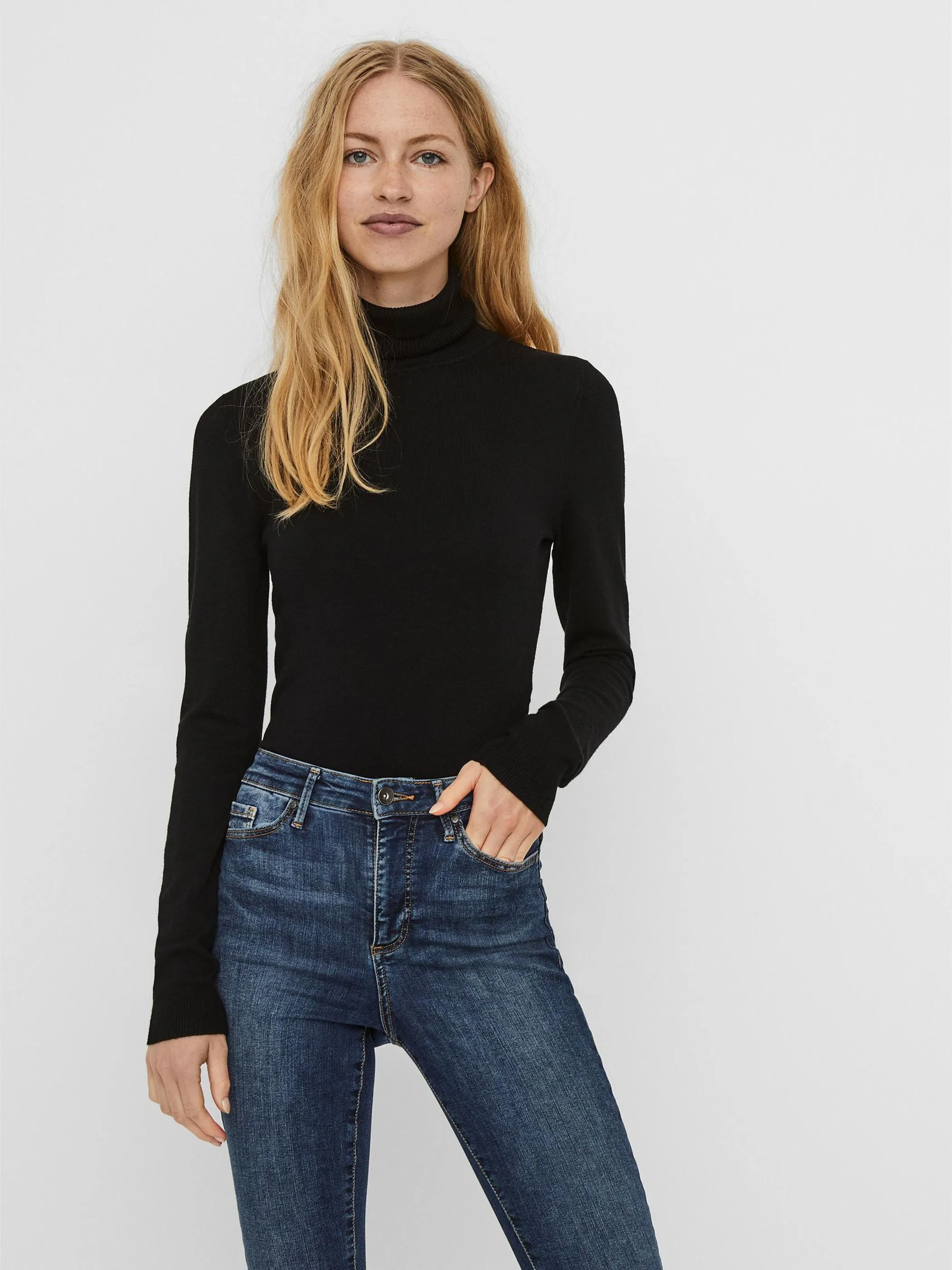 Vero Moda 10231630 VMGLORY LS ROLLNECK B Schwarz 842569 177868 2