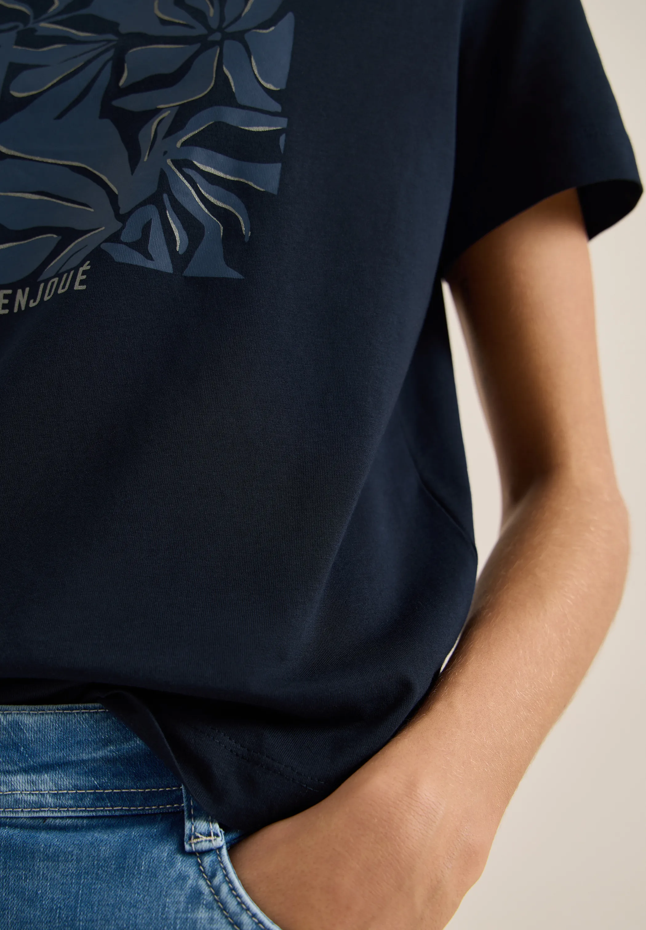 Cecil B324824 TOS Flower FP Shirt Blau 926367 35512 3