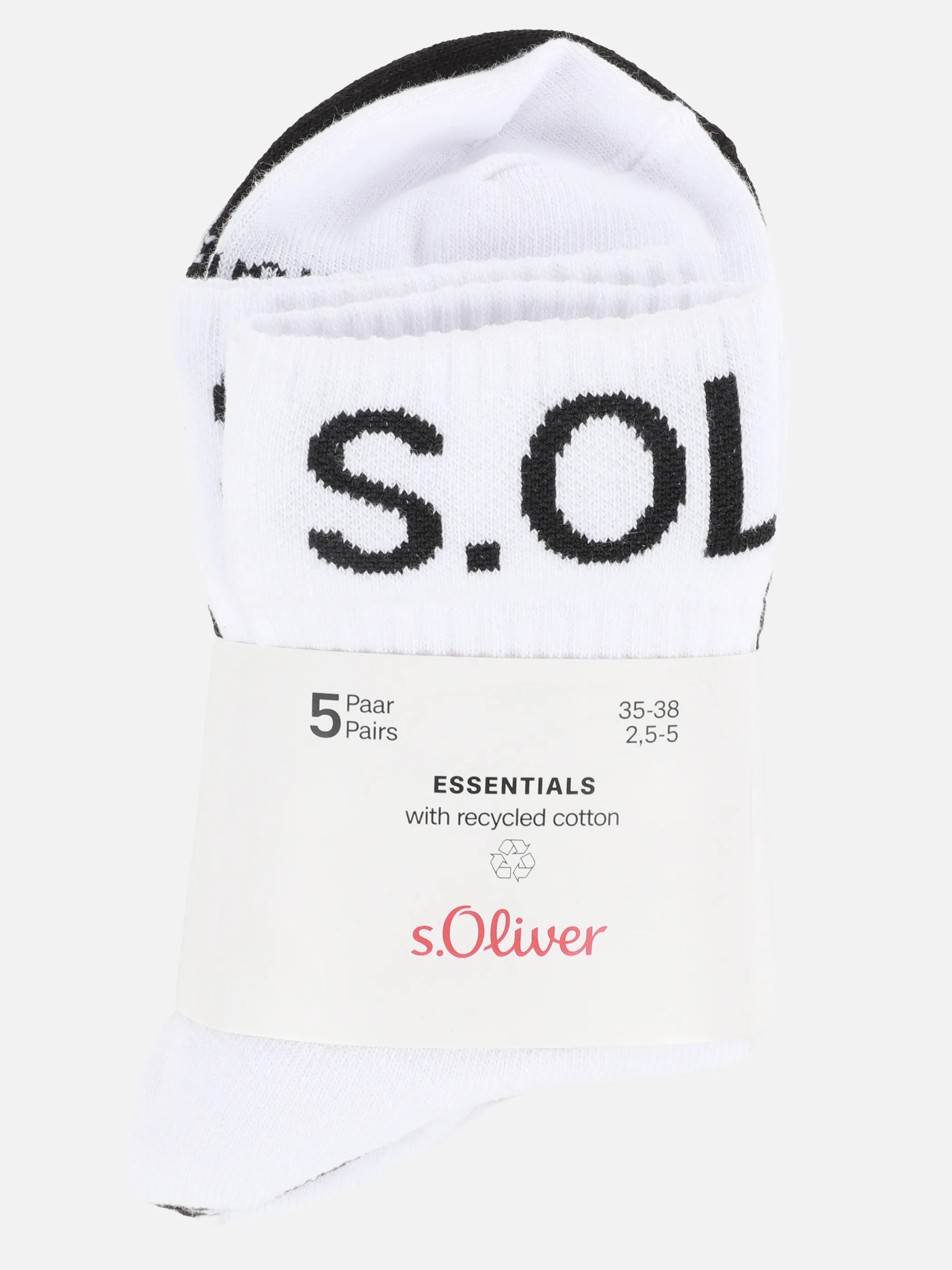 s.Oliver S20753 Damen 5er PAck Quarter Tennis Schwarz 908704 9999 3