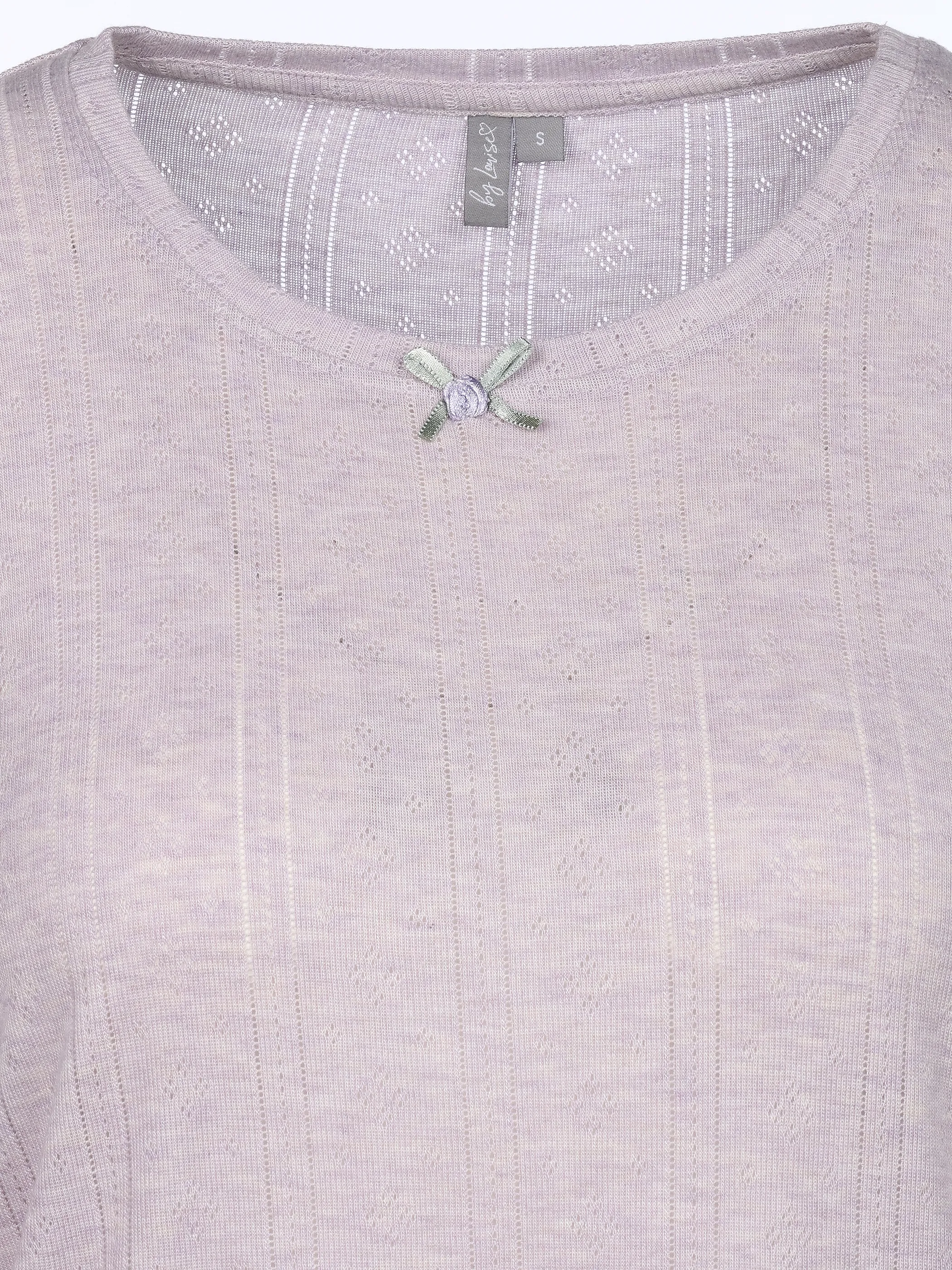 byLouise Da. Schlafshirt Ajour Lila 930550 FLIEDER 3