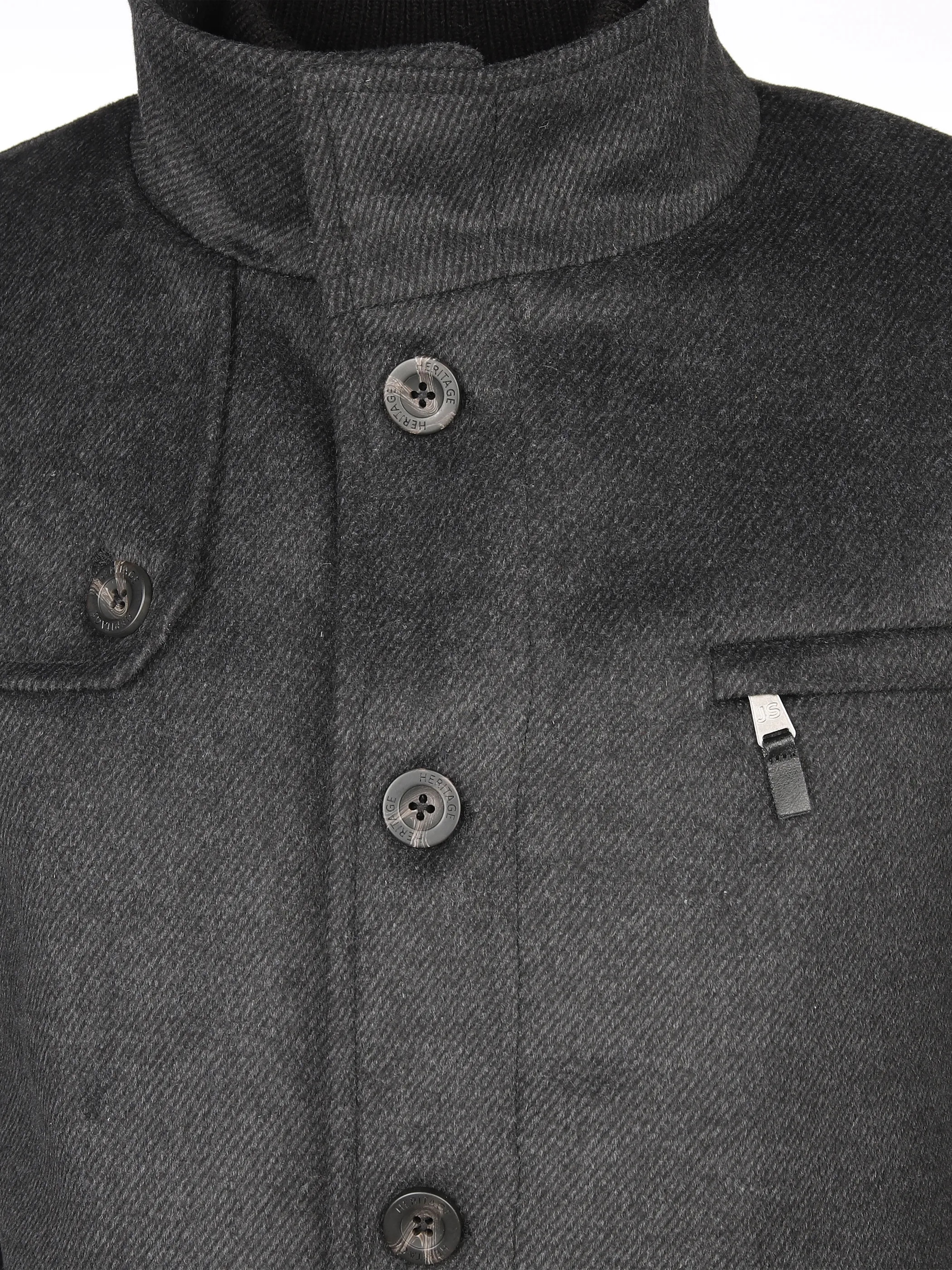 Jim Spencer He. Wollmantel 2in1 220803 Grau 871351 DK GREY 4