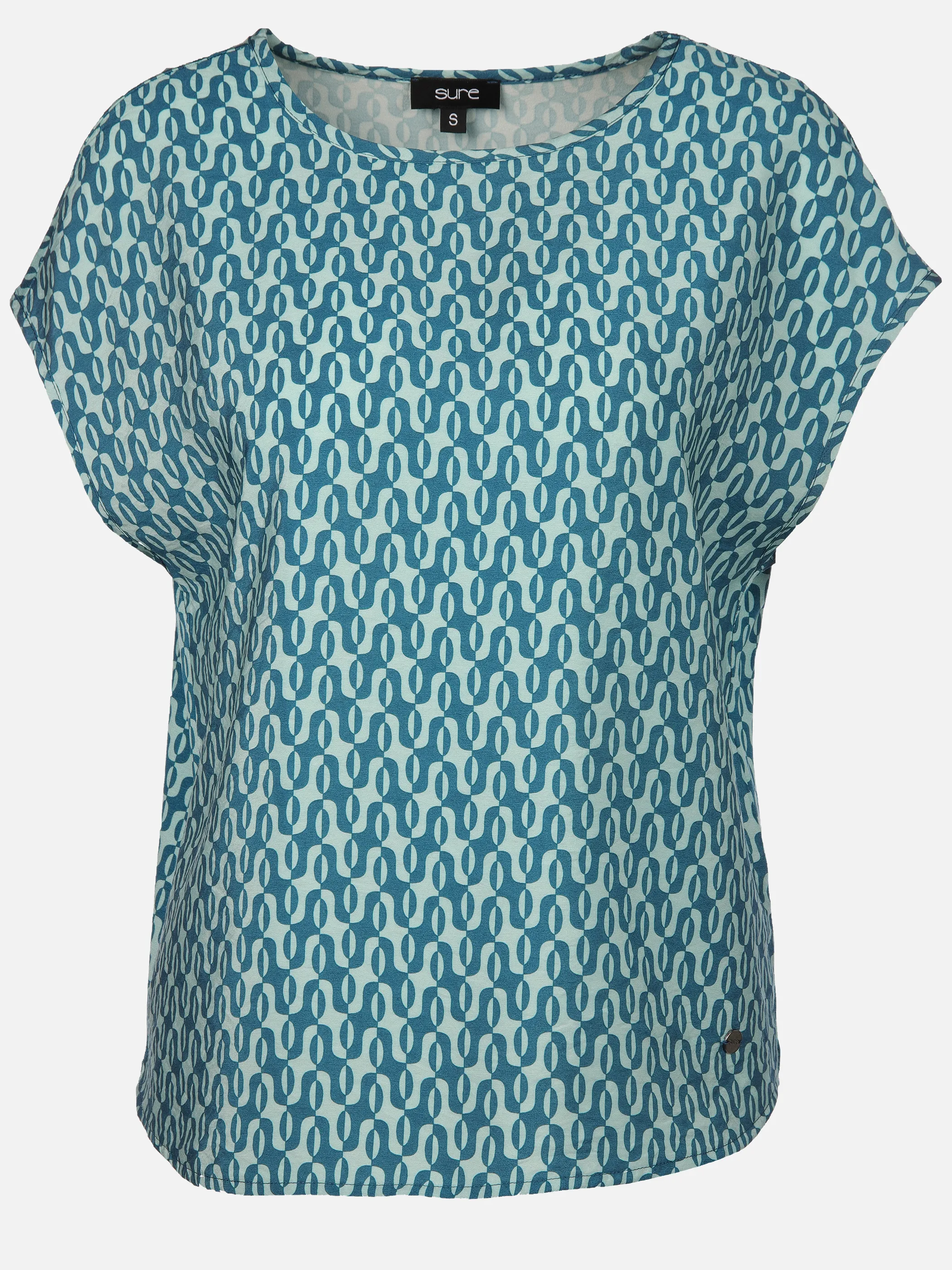 Sure Da-Materialmix-T-Shirt Blau 913493 BLUE 1