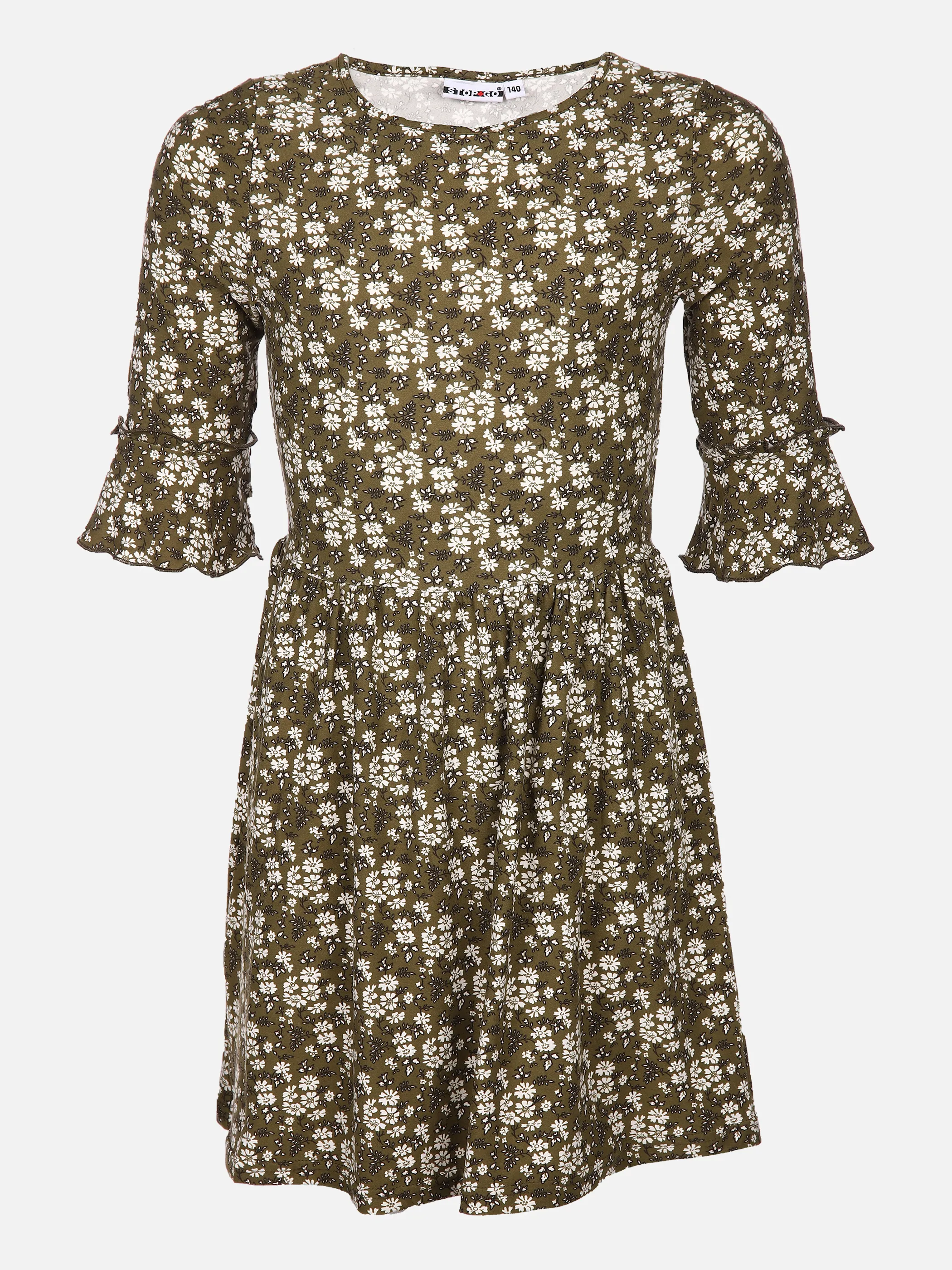 Stop + Go TG Kleid in olive 3/4 Arm mit Grün 852397 OLIVE 1