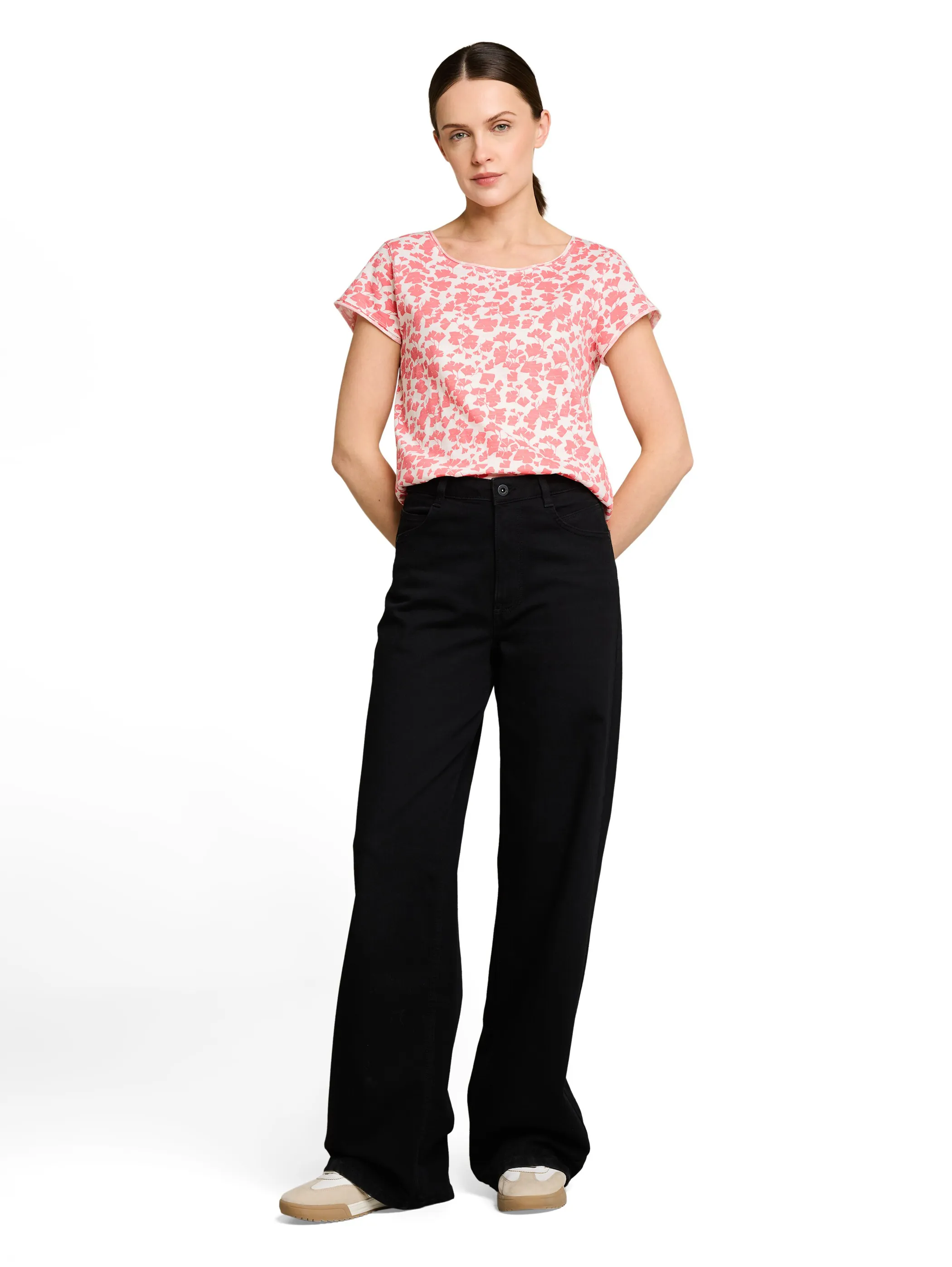 Tom Tailor 1050423 NOS T-shirt slub jersey wide crew Rot 922033 39953 1