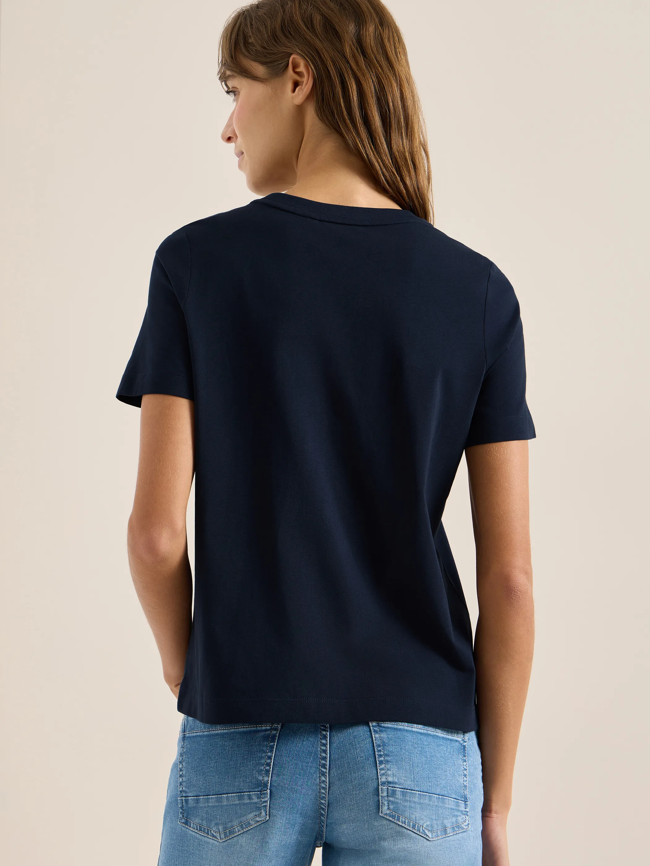 Cecil B324824 TOS Flower FP Shirt Blau 926367 35512 2