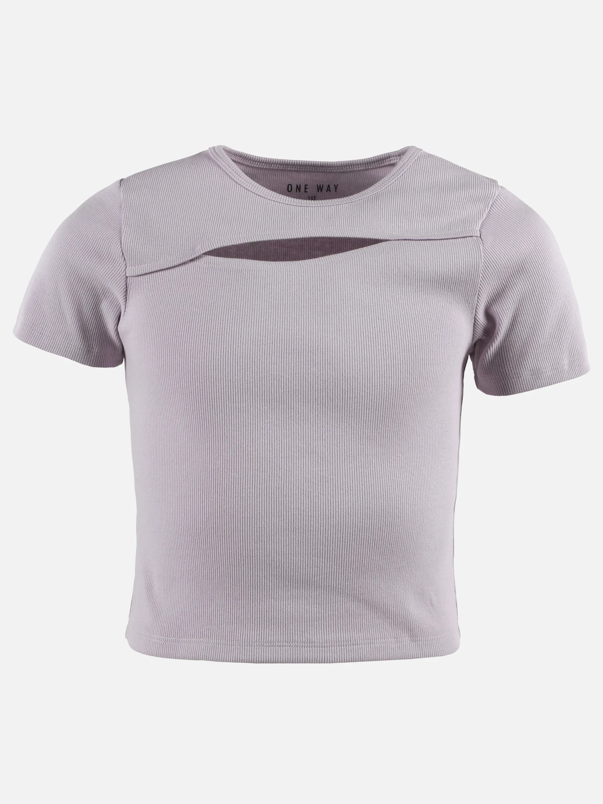 One Way JM Ripp T-Shirt mit cut out in lila Lila 910075 LILA 1