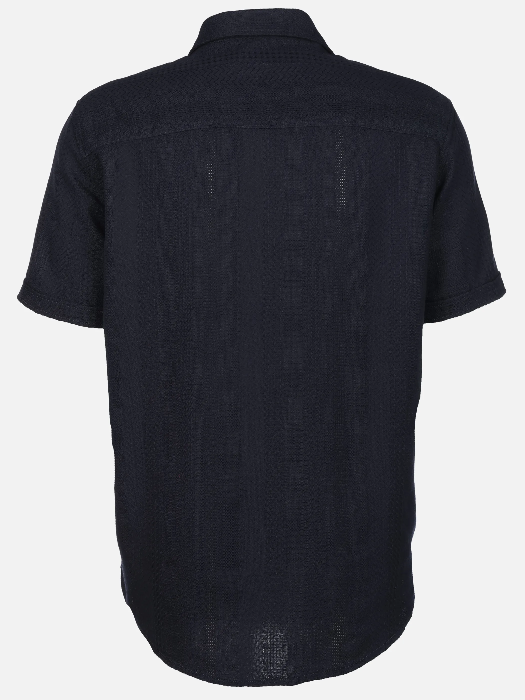 Jim Spencer He. Jaquardhemd 1/2 Arm Resort Blau 925085 NAVY UNI 2