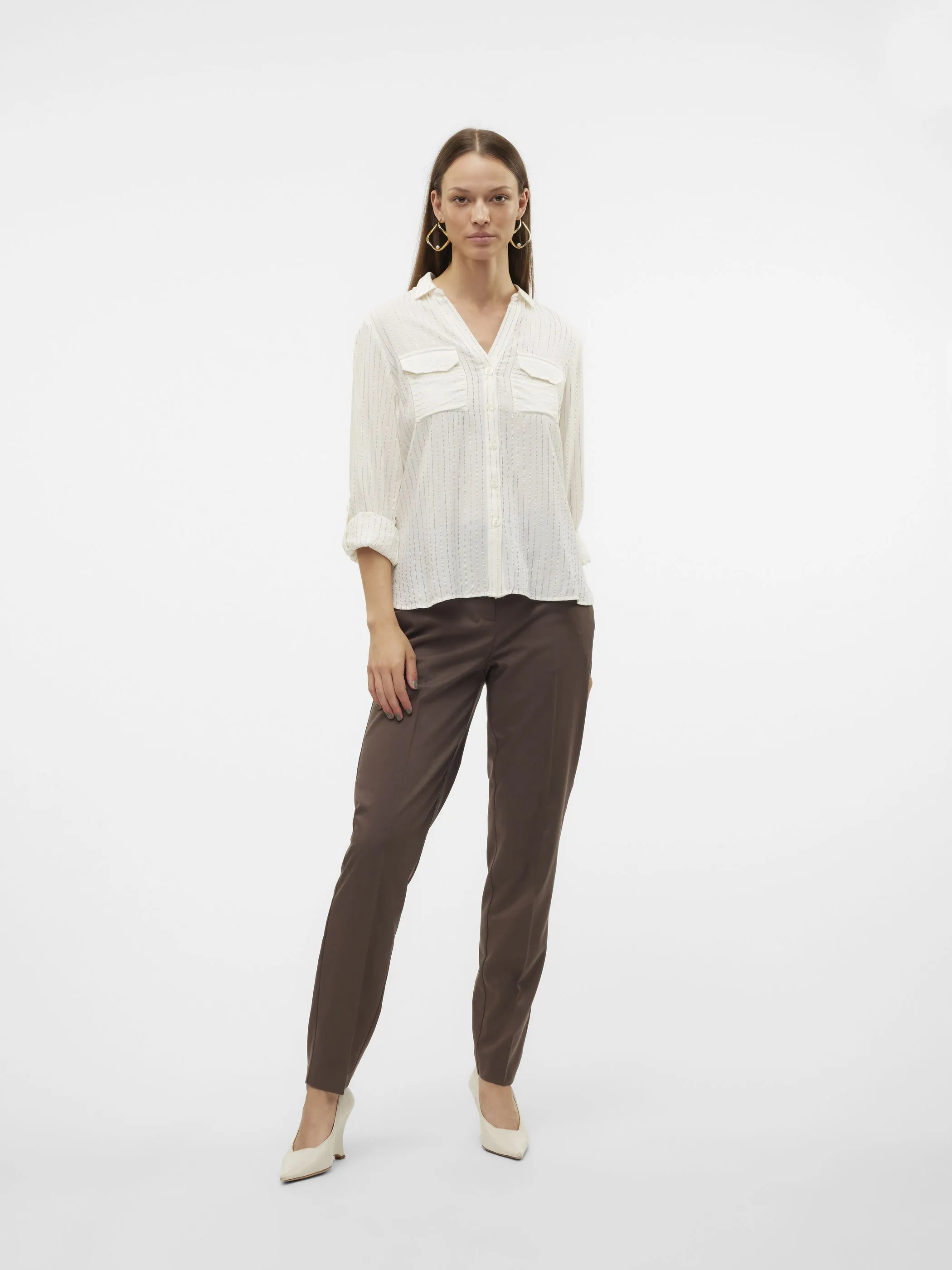 Vero Moda 10321777 VMBUMPY LS GLITTER SH Weiß 901305 175598002 4