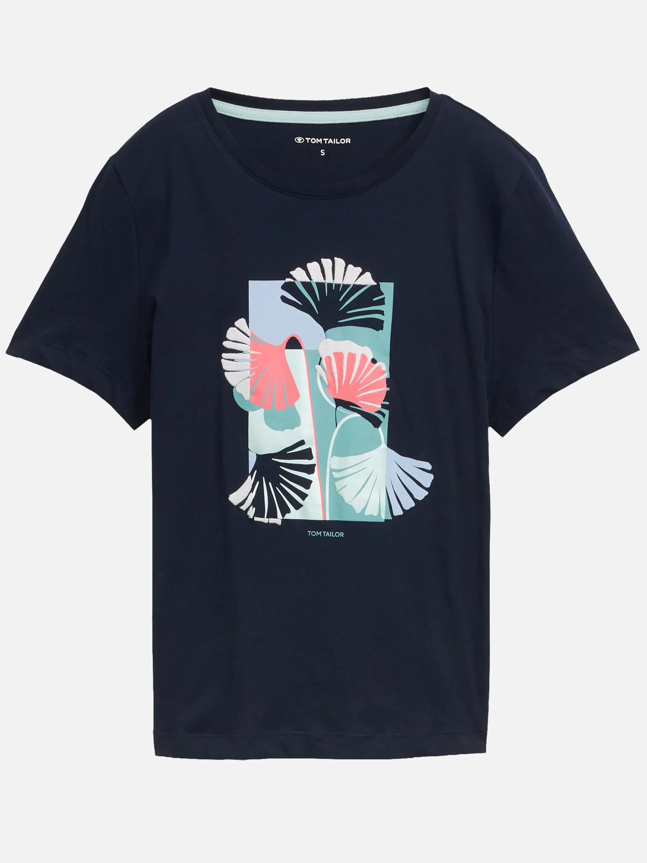 Tom Tailor 1051799 NOS T-shirt crew neck front print Blau 922030 10668 3