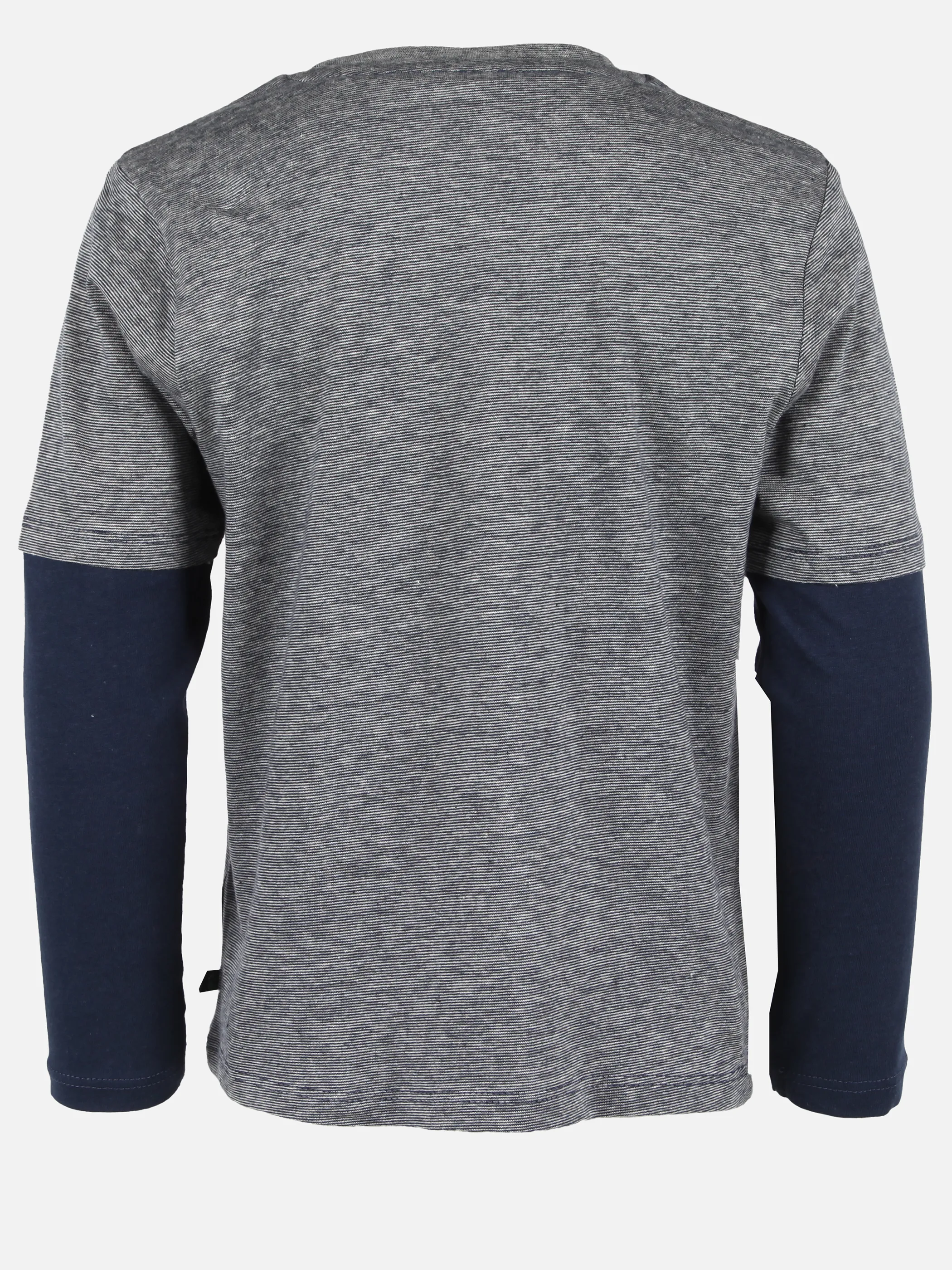 One Way MB Longsleeve mit fake sleeeves u. Popcorn print Blau 921623 BLA 2