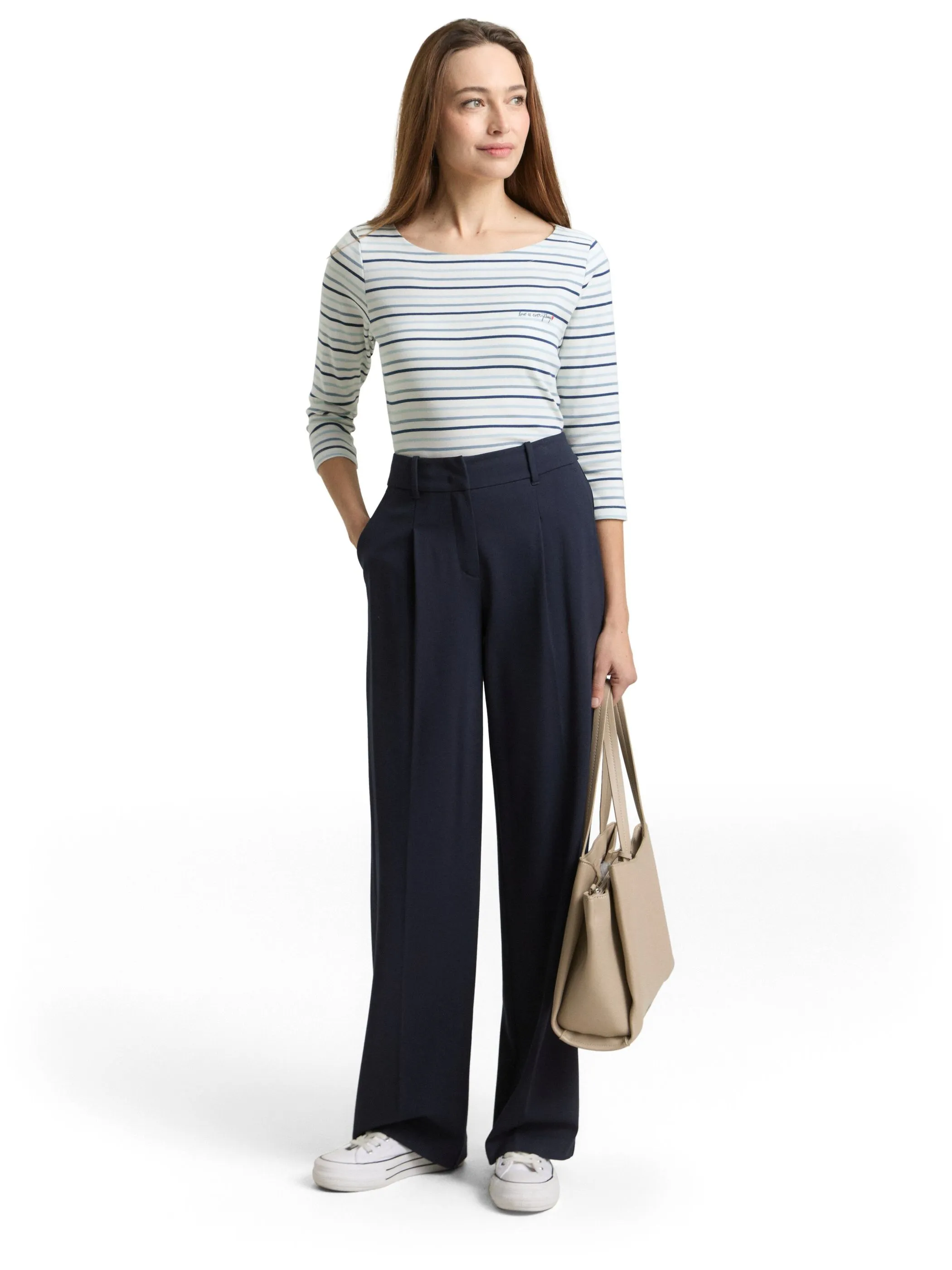 Tom Tailor 1050415 NOS T-shirt boat neck stripe Weiß 921914 39931 4