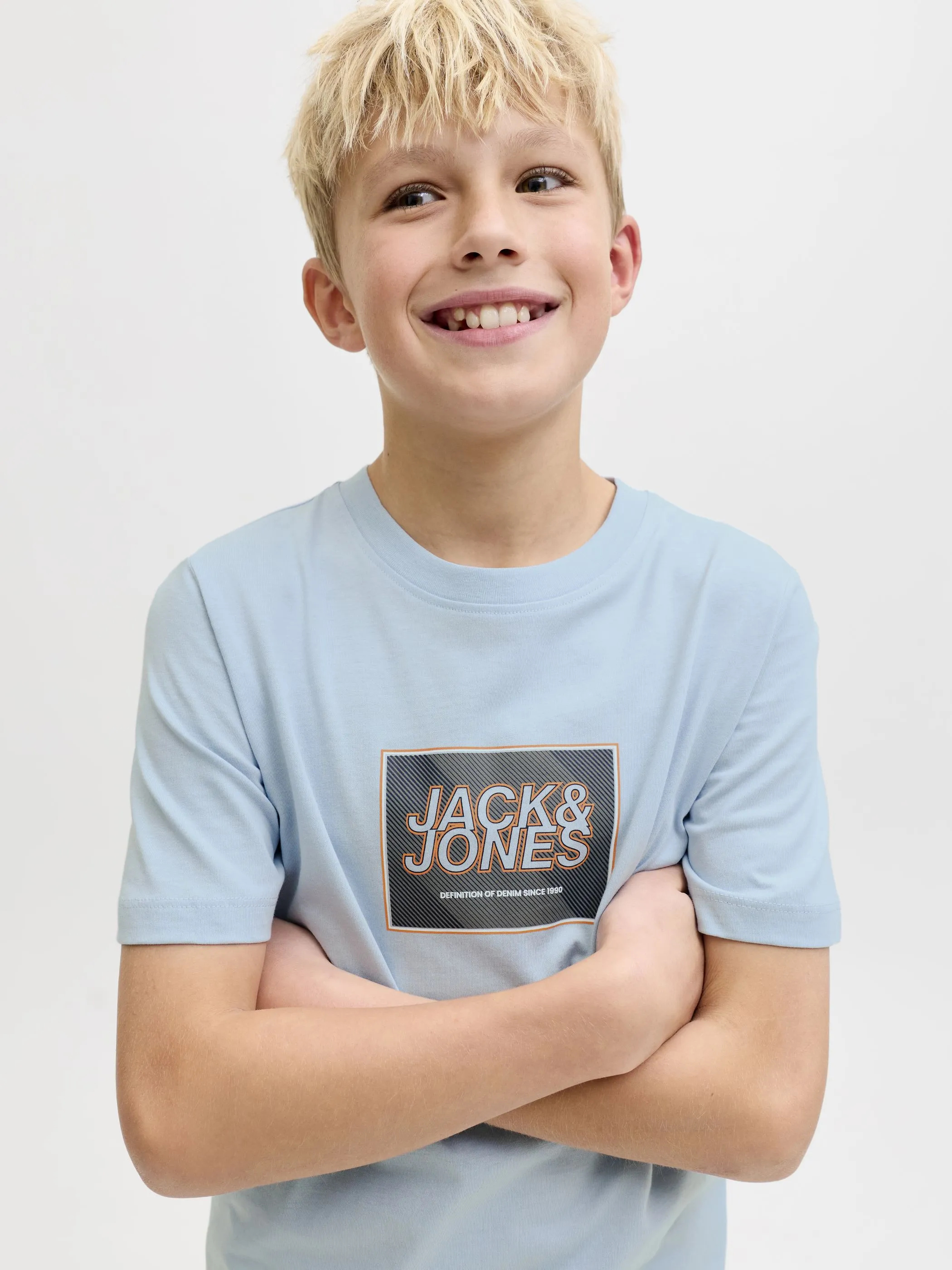 Jack&Jones Junior 12289914 JJRAIN TEE SS CREW NECK JNR Blau 920171 175777