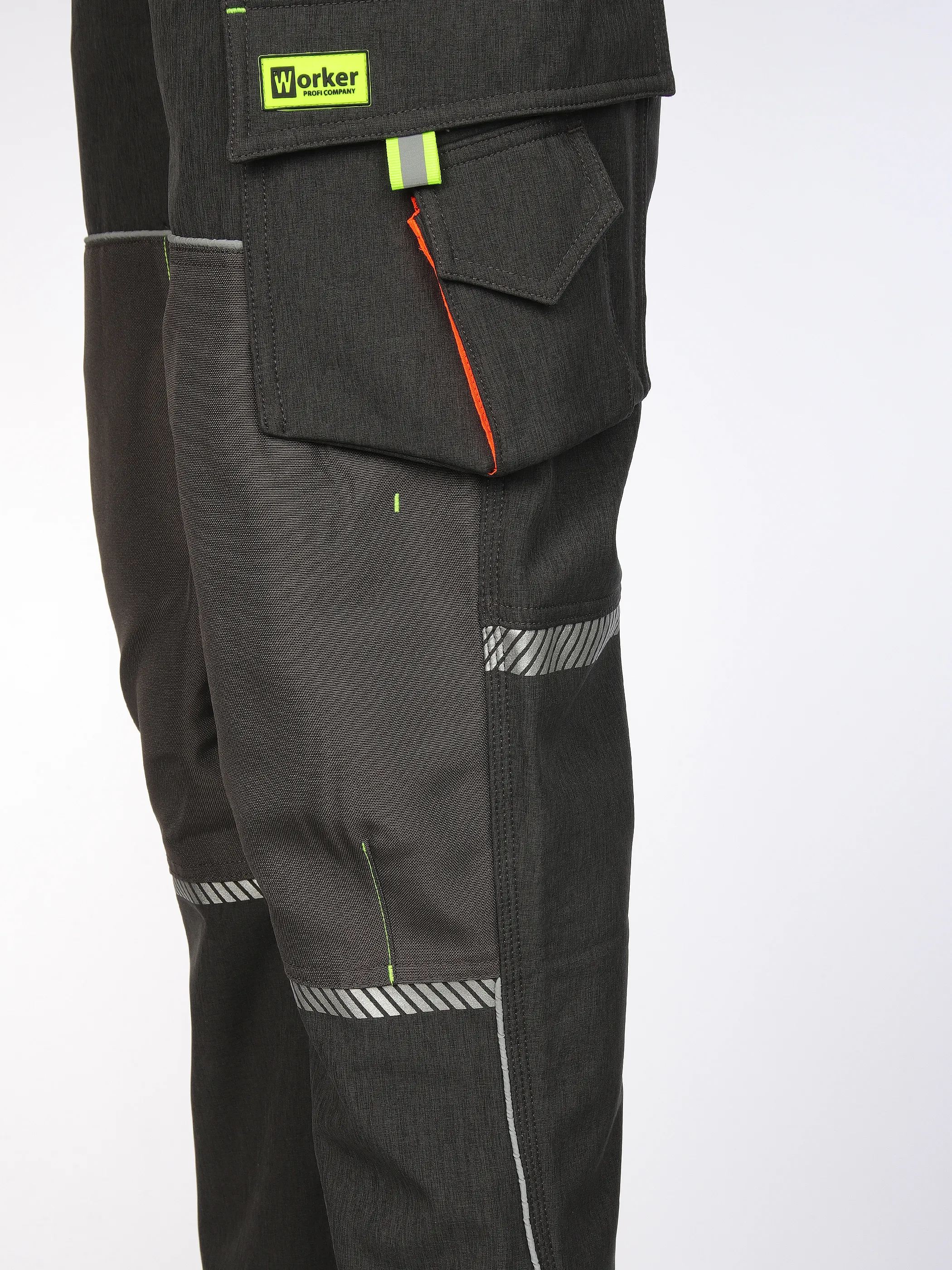 Worker He. Softshell Arbeitshose Grau 897665 GREY MEL 4
