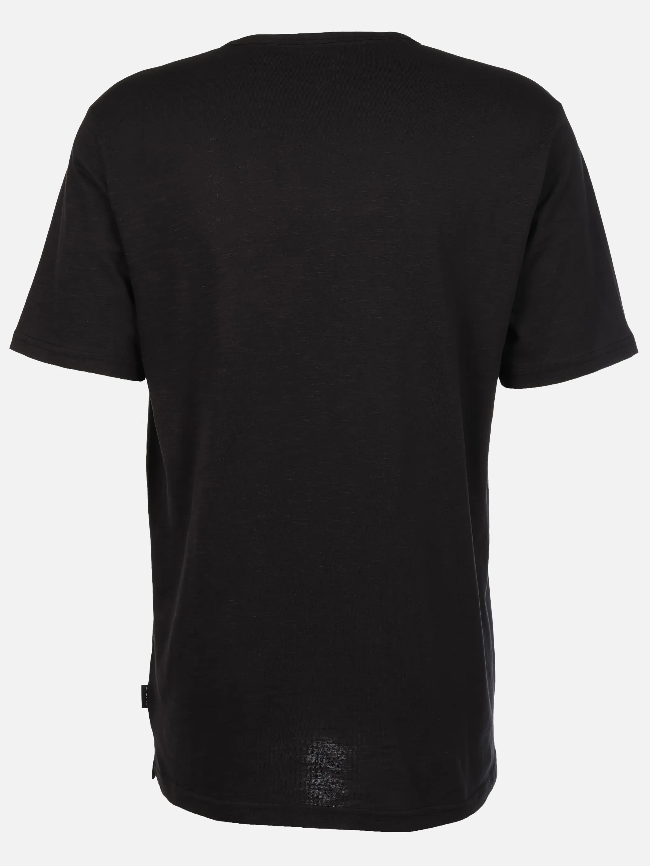 Jim Spencer He. Henleyshirt 1/2 Arm basic slub Schwarz 925180 BLACK 2