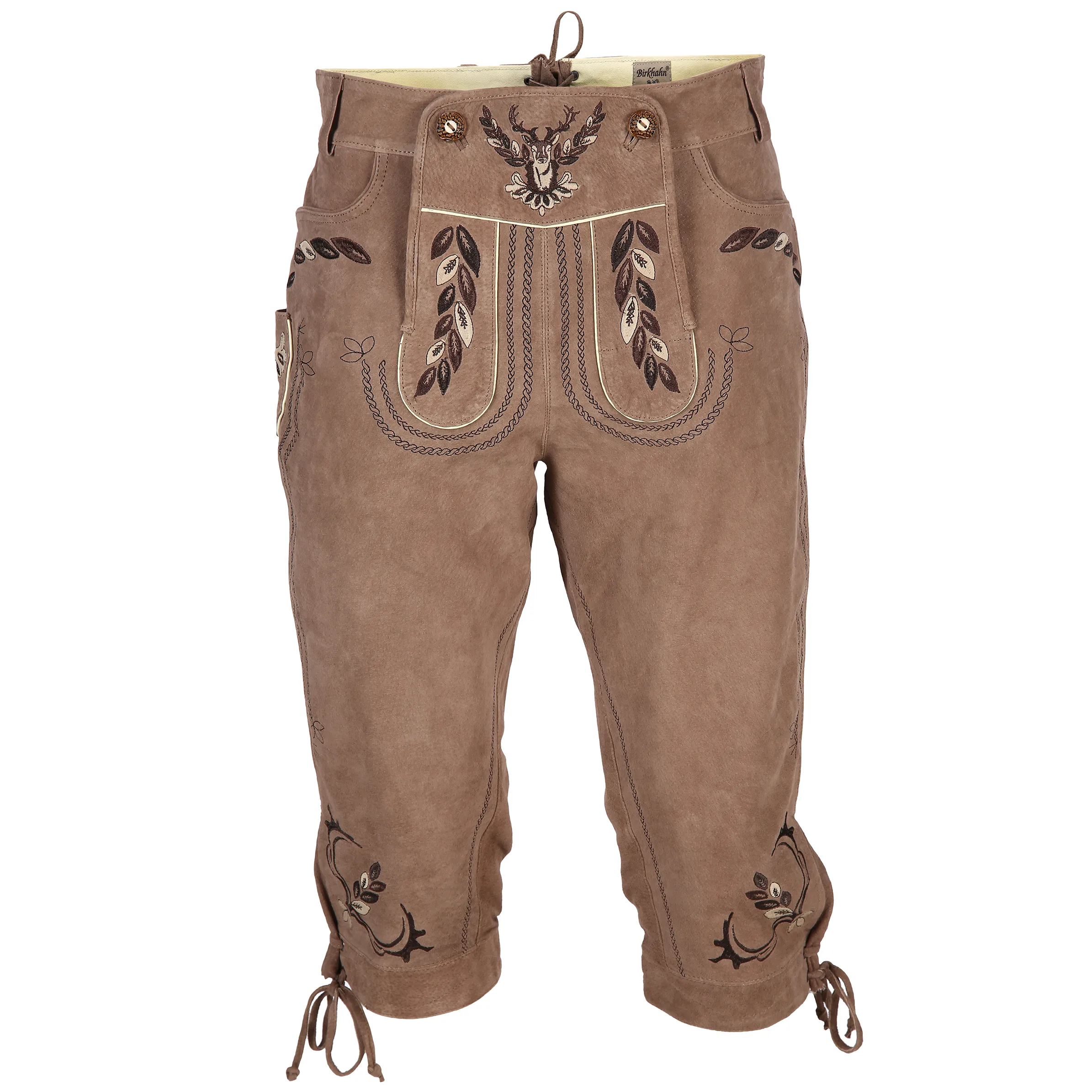 Birkhahn Mode und Tracht He. Echtlederhose 3/4 lang Braun 805291 CAPPOCCINO 1